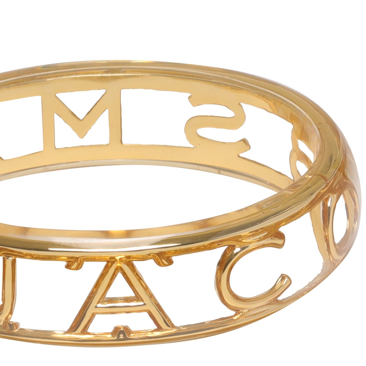 Shop Marc Jacobs Monogram Bangle Bracelet In Golden