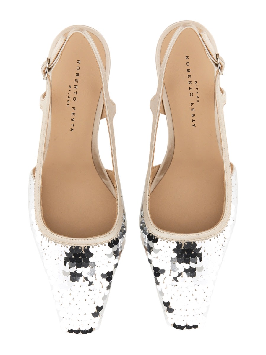 Roberto Festa Slingback "seville" In Silver