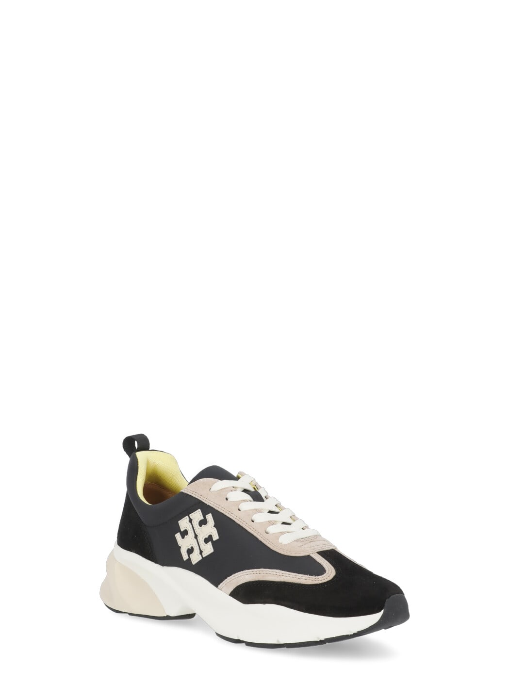 Tory Burch Good Luck Low-top Sneakers In Black / Cream / Black