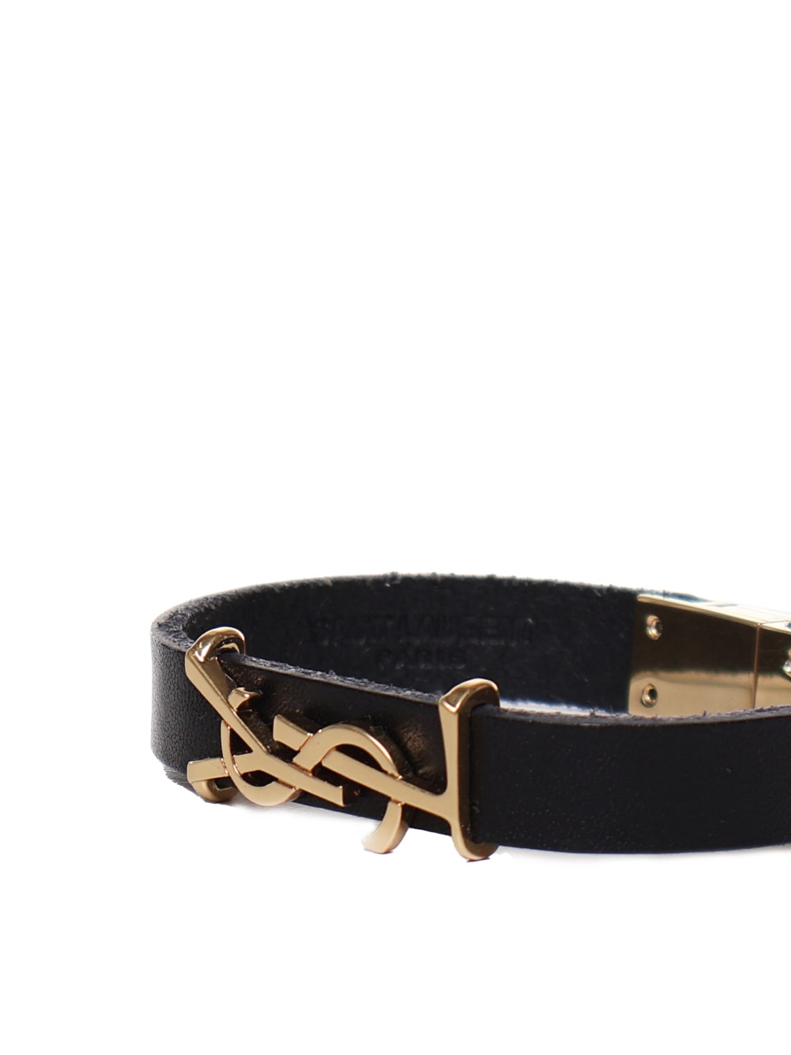 Shop Saint Laurent Opyum Bracelet In Black