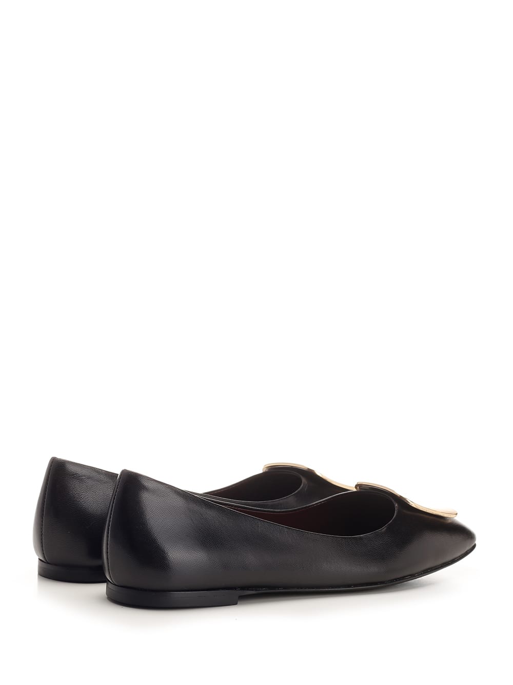 Tory Burch Woman Ballet Flats Black Size 9.5 Leather In Black