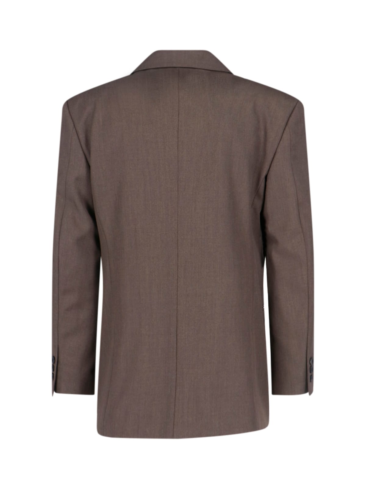 Tonywack Double-breasted Notch Lapel Blazer And Pockets In Brown
