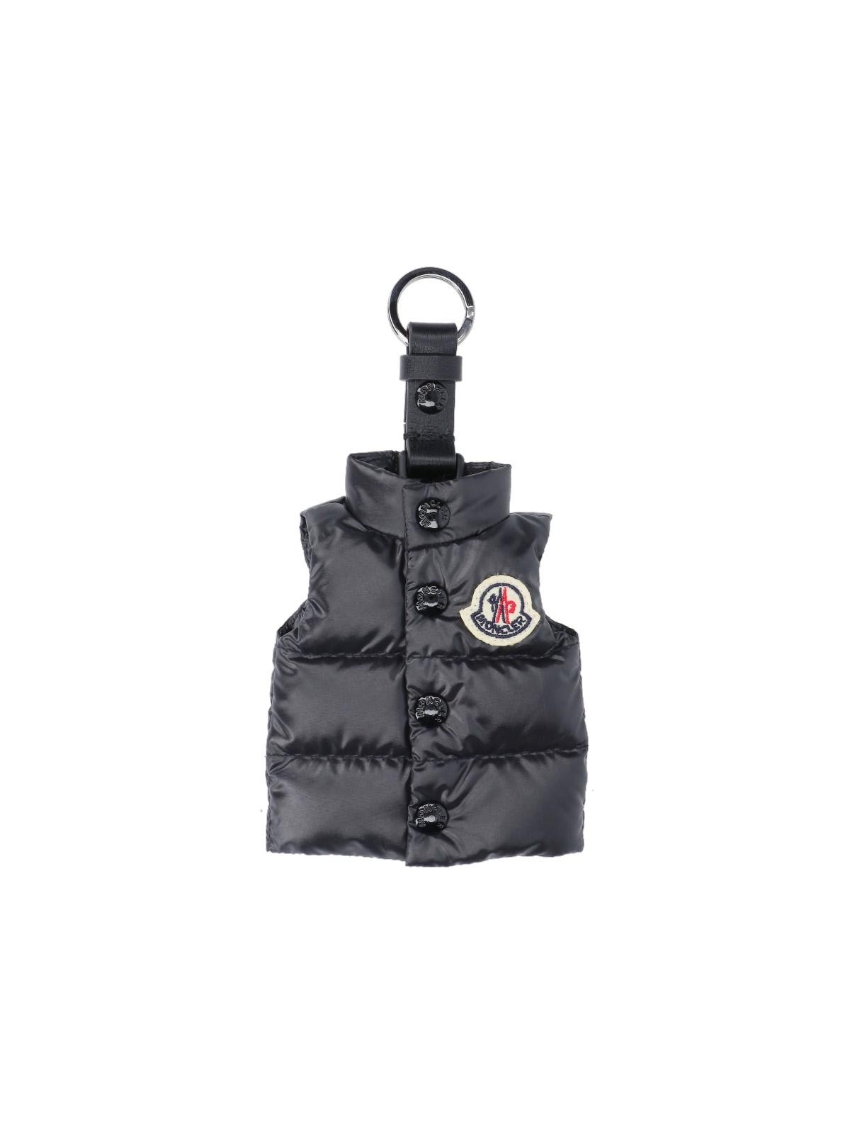 Shop Moncler Keychain Vest In Black