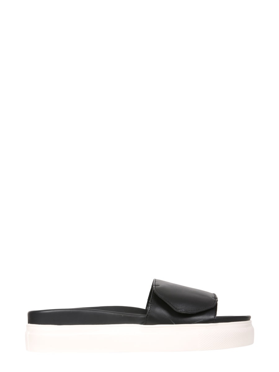 Shop N°21 Slide Sandals With Logo In Black