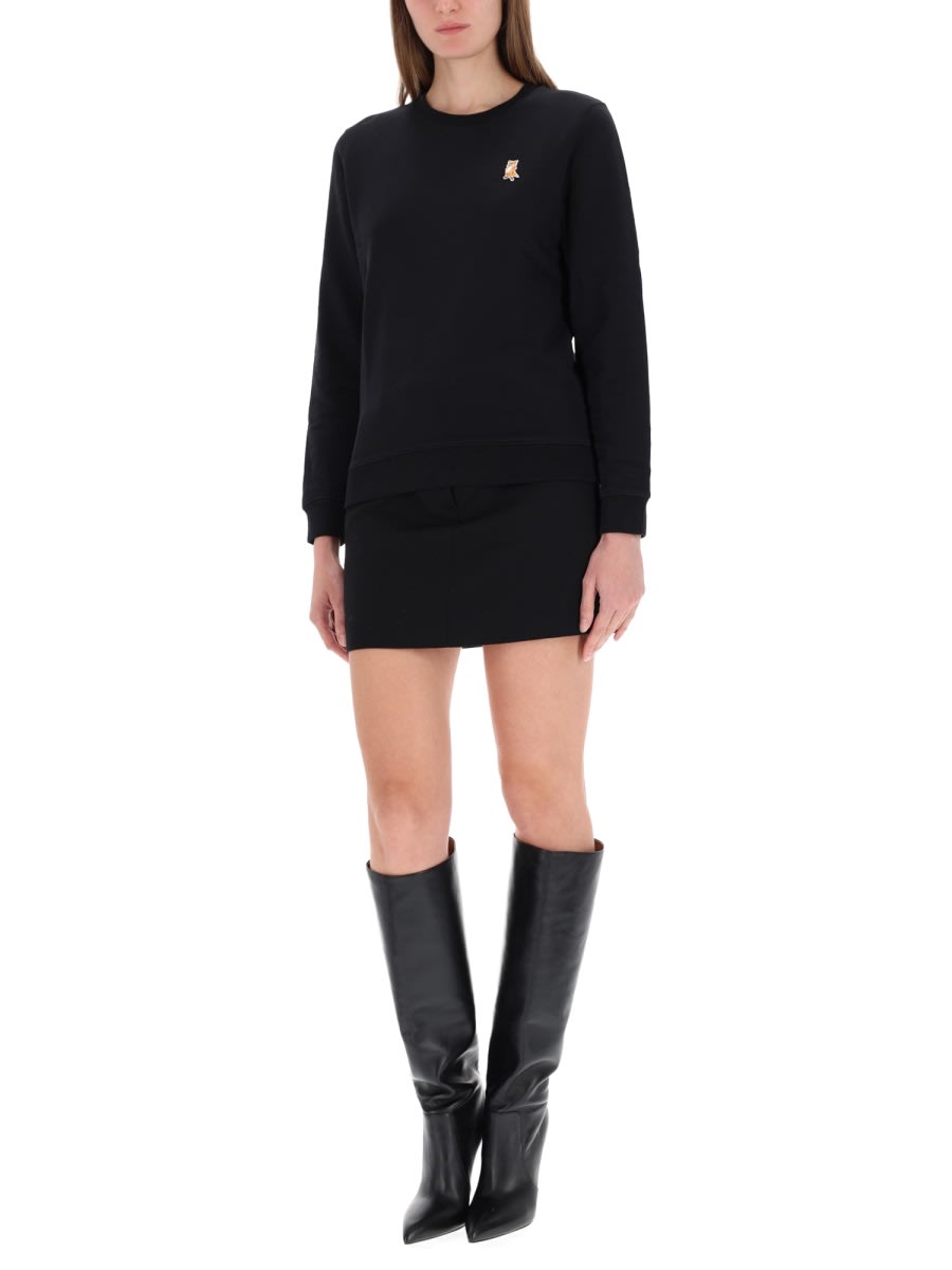 Maison Kitsuné Lady Fox Sweatshirt In Black