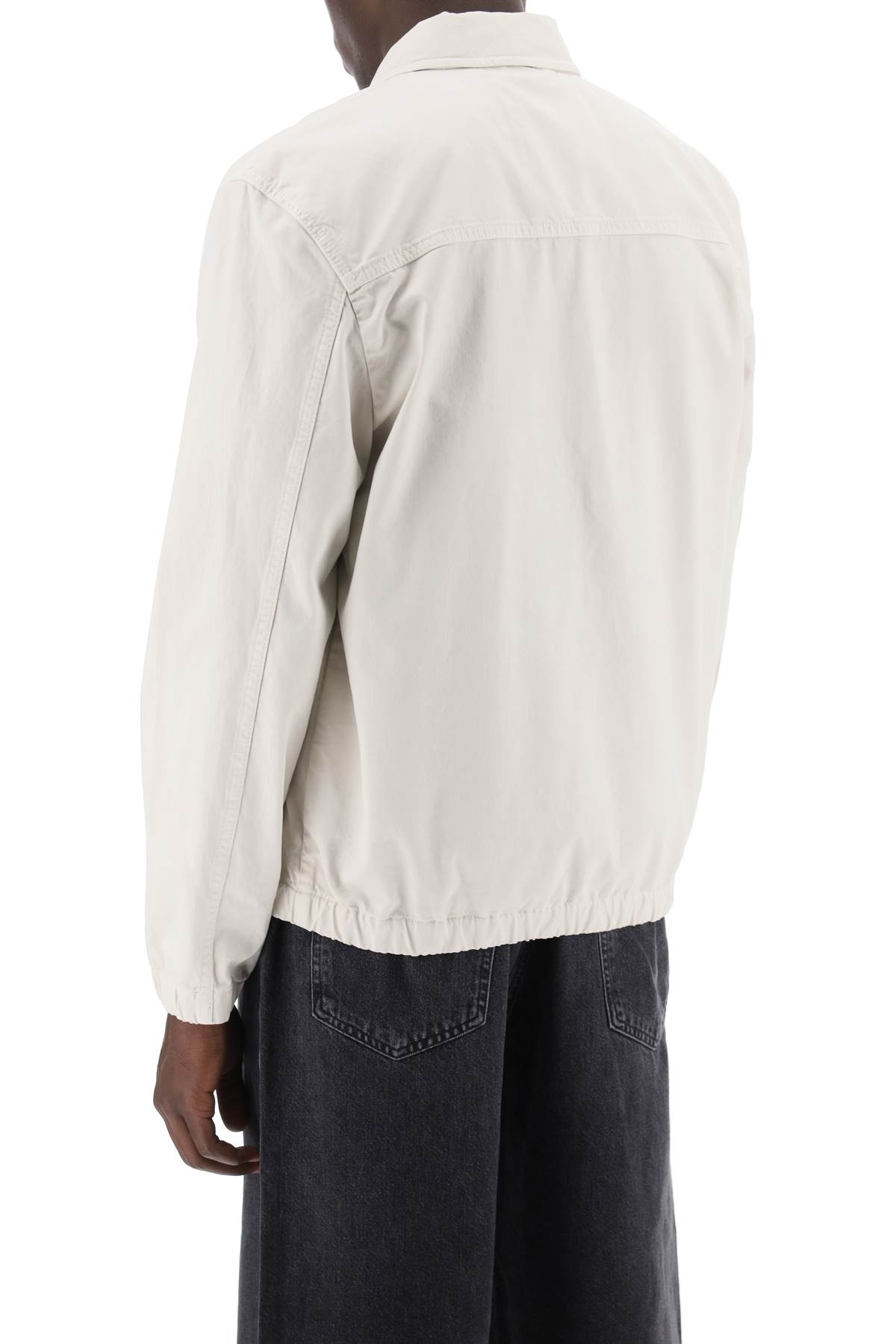 Shop Closed Cotton Blouson Jacket In Lime Beige