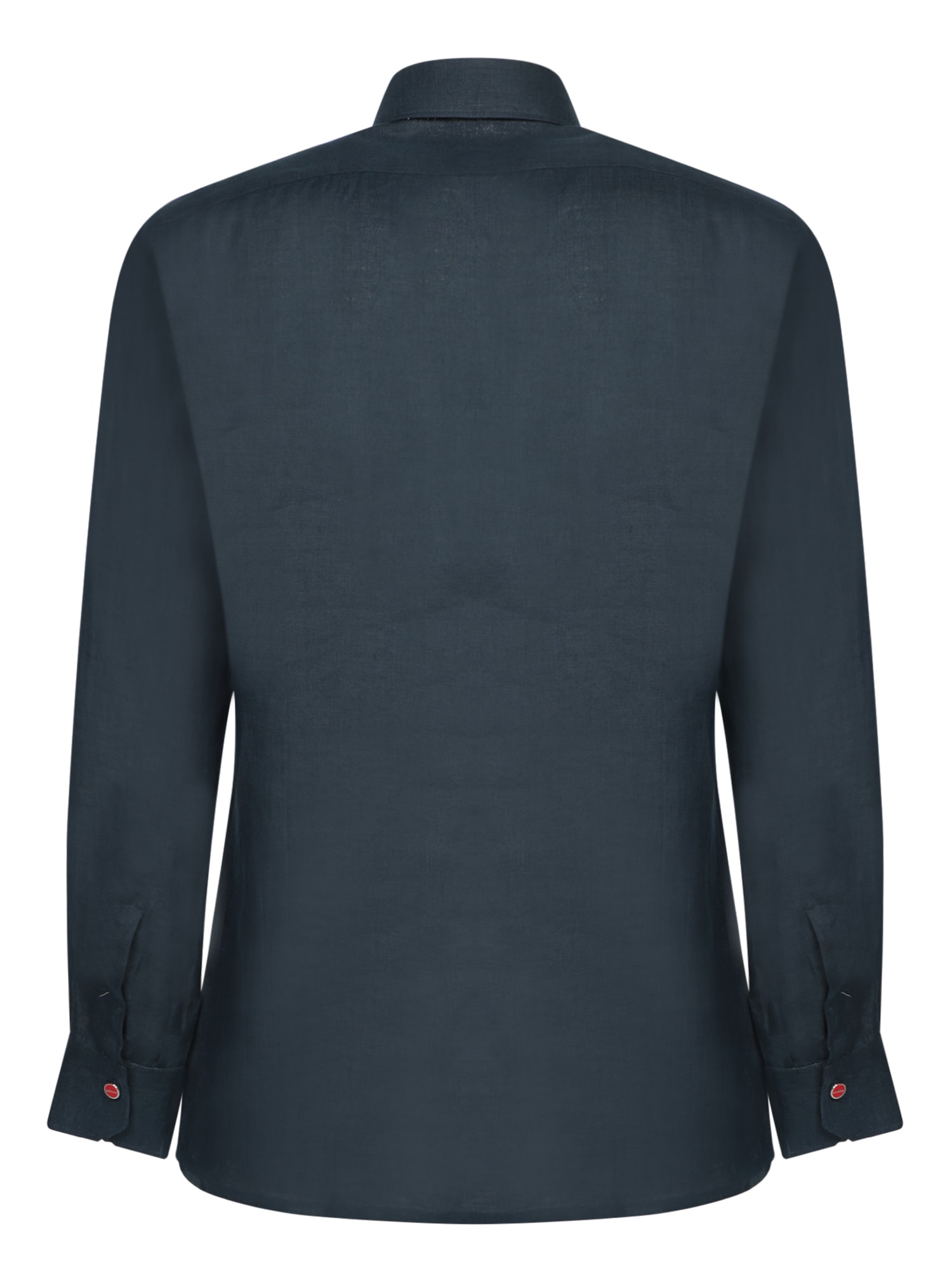 KITON BLUE LINEN SHIRT