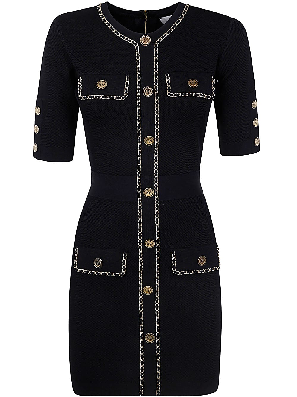 Shop Elisabetta Franchi Mini Dress In Black