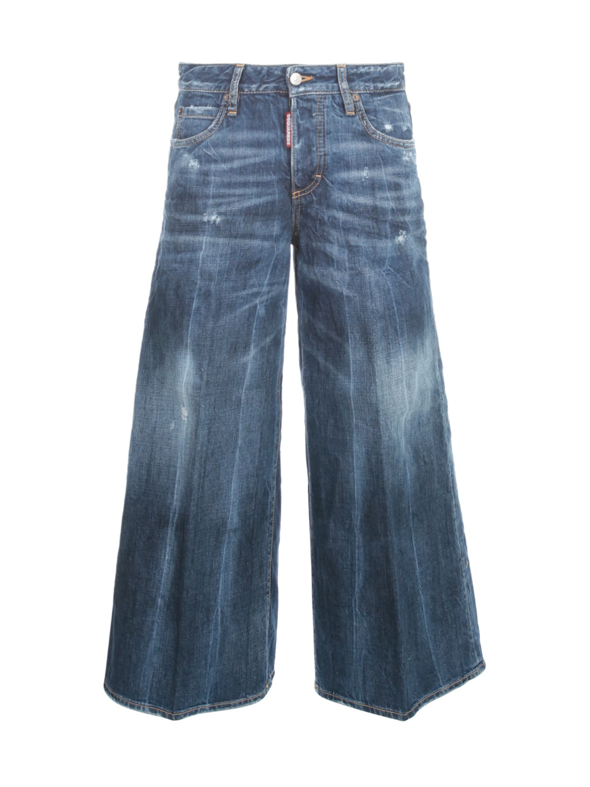 Dsquared2 Wide Leg Jeans W/coulotte
