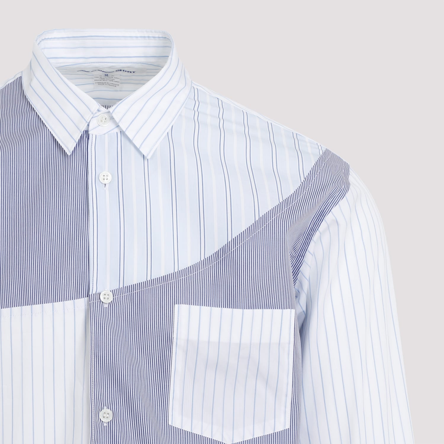 Shop Comme Des Garçons Shirt Poplin Shirt In Stripe Print