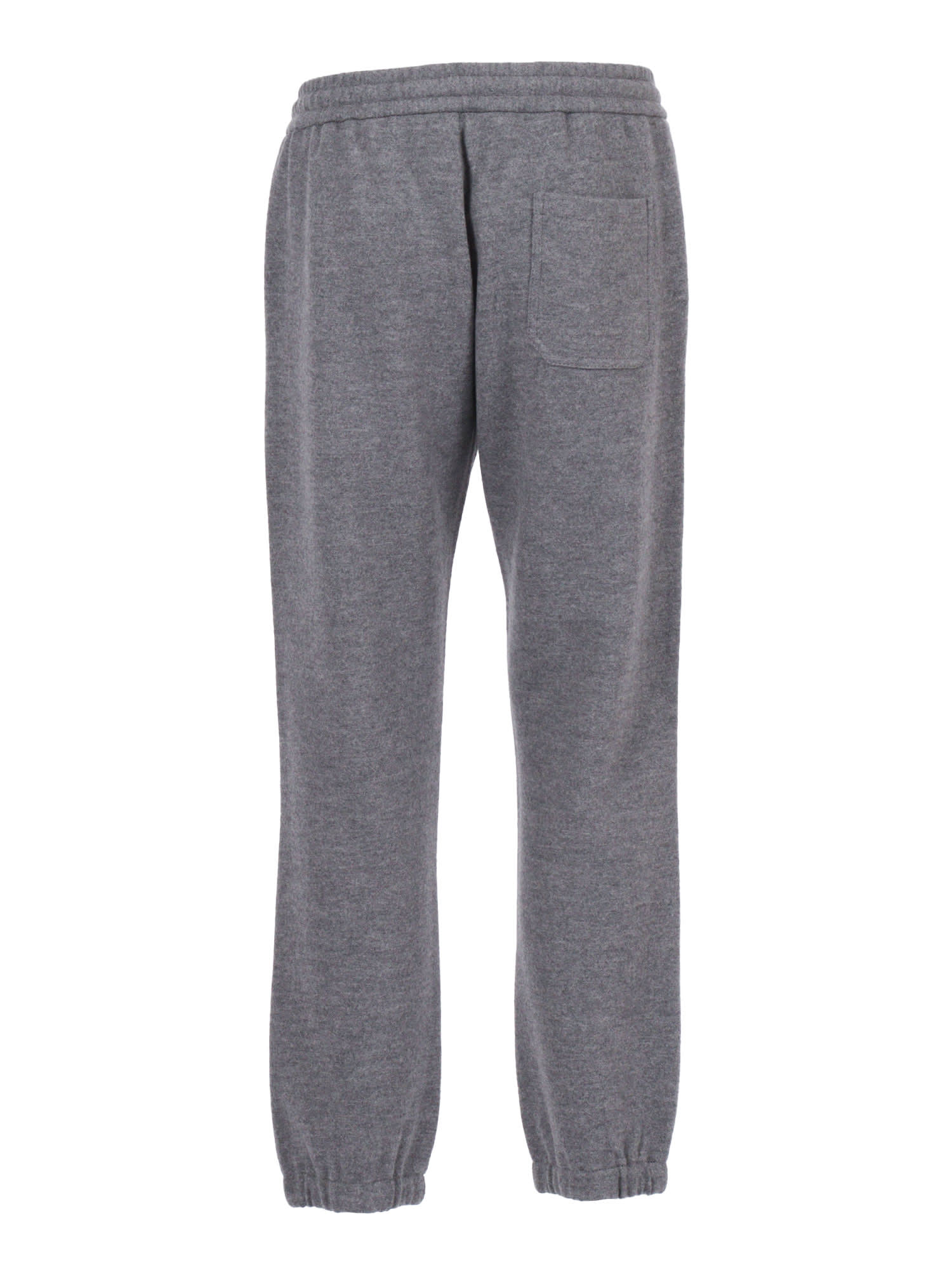 Circolo 1901 Cuffed Wool Trousers With Structured Fit In Gray