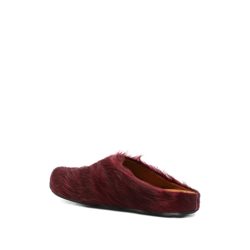 Marni Fussbett Slip-on Flat Mules In Red