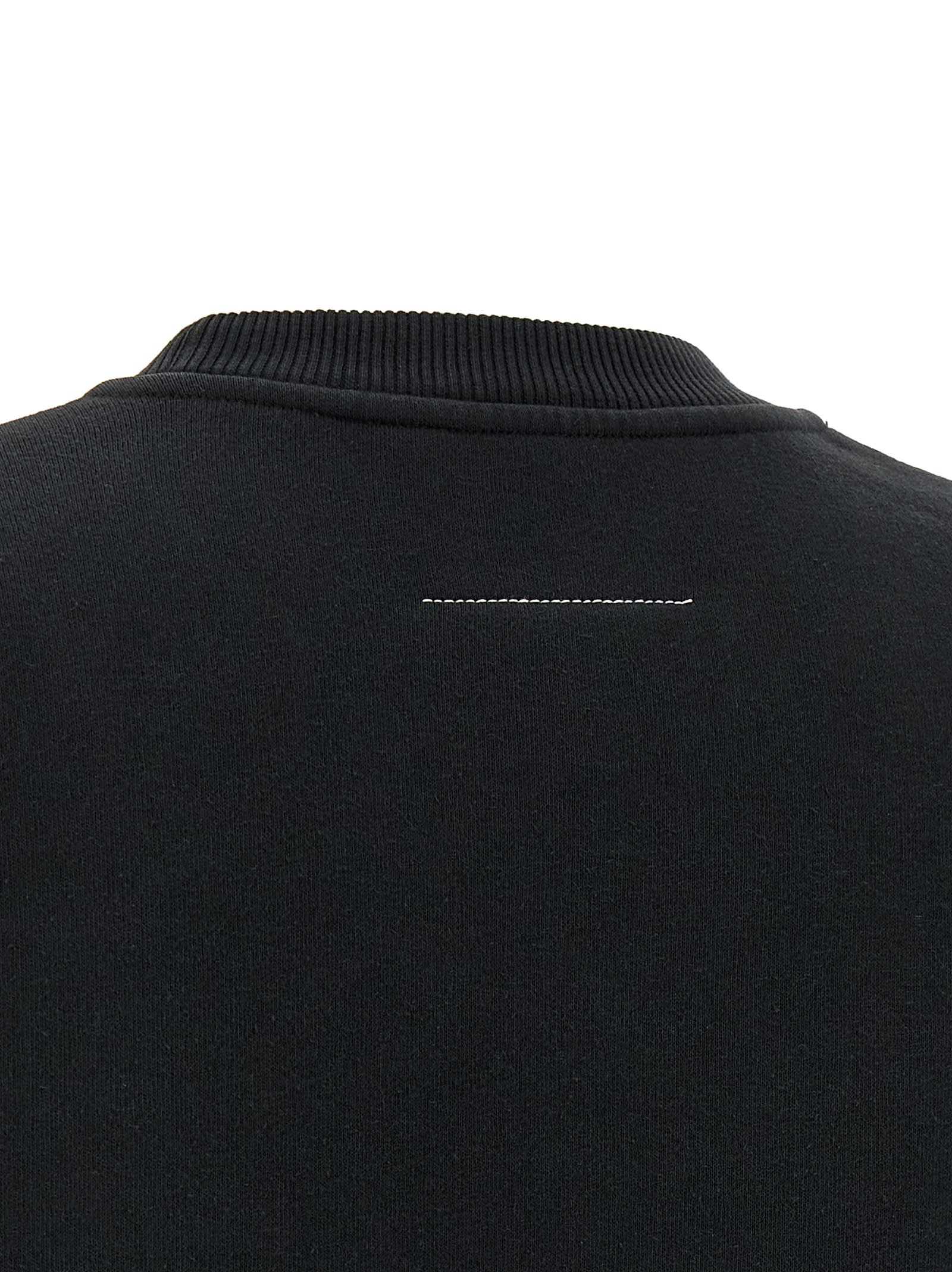 Mm6 Maison Margiela Numeric Signature Mm6 Sweatshirt In Black