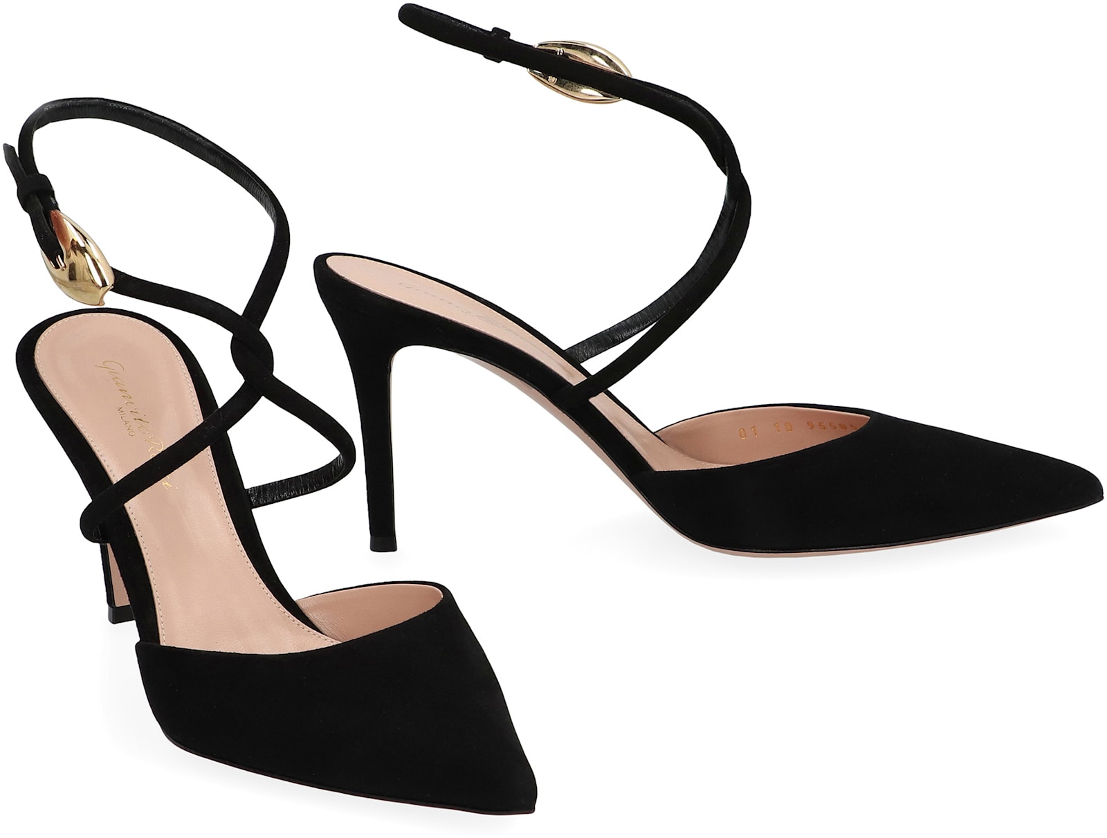 Gianvito Rossi Suede Slingback Pumps In Black
