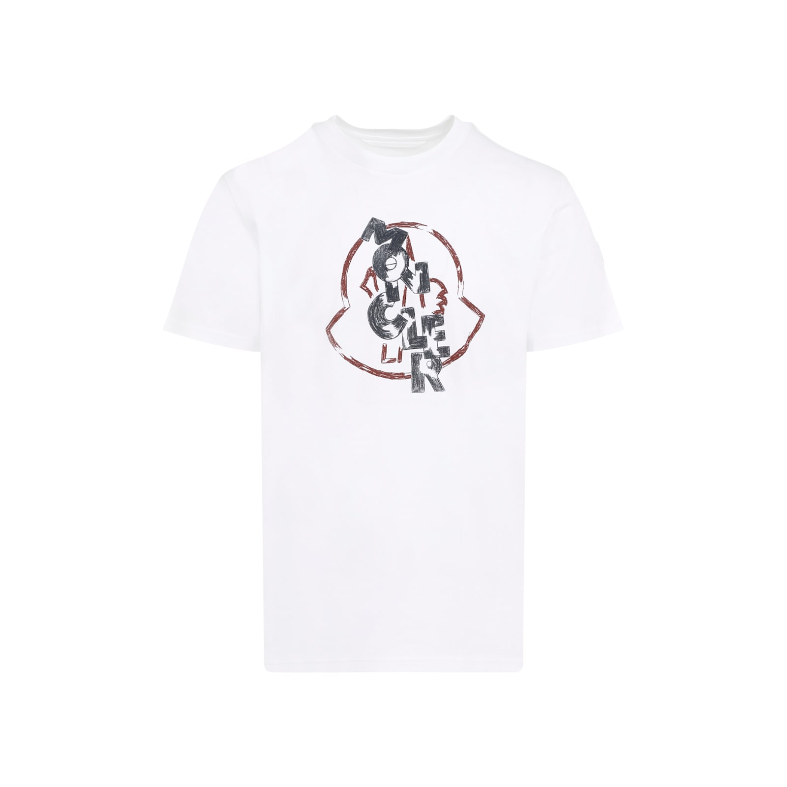 Shop Moncler Ss T-shirt In A White