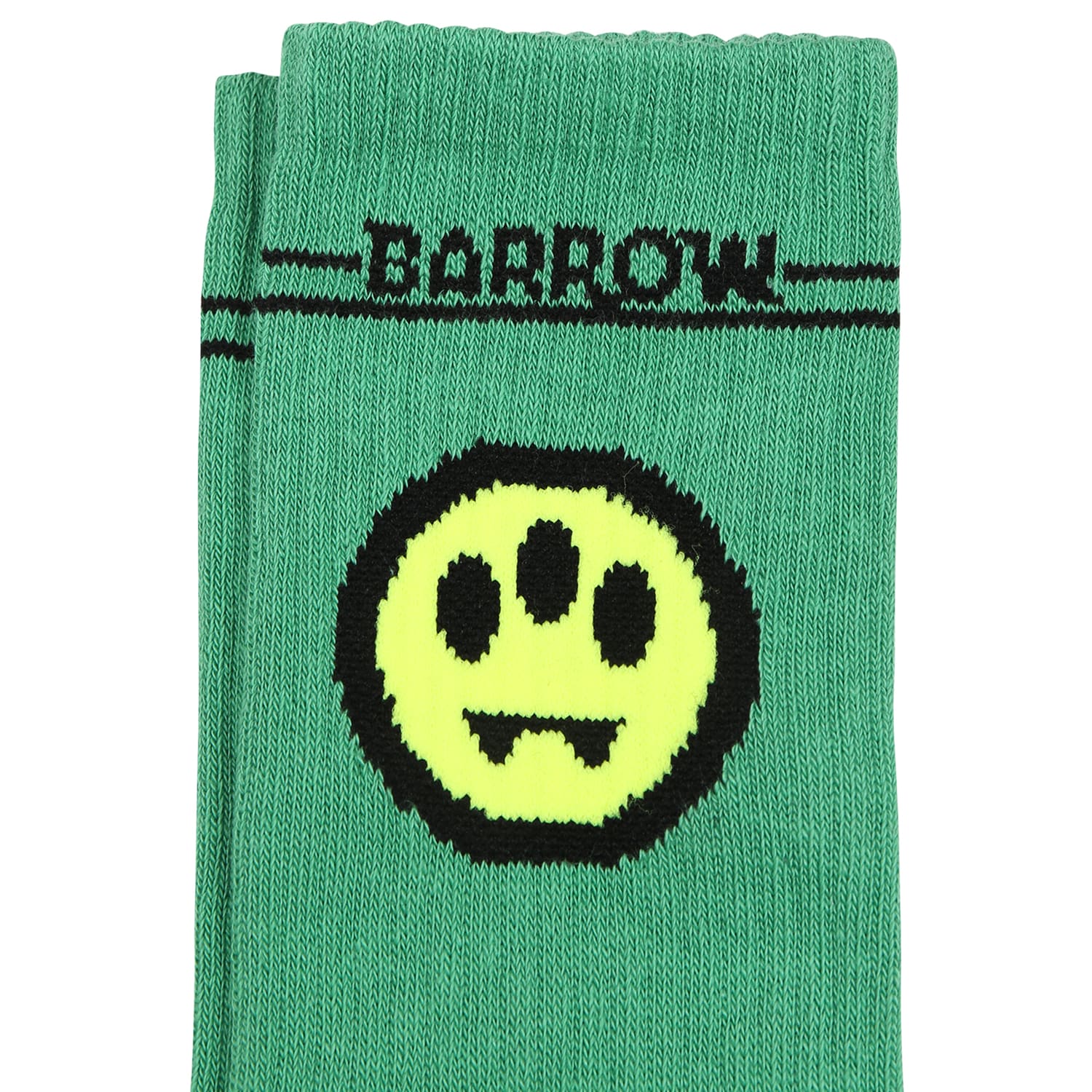 Shop Barrow Green Socks For Kids With Logo And Smiley In Verde