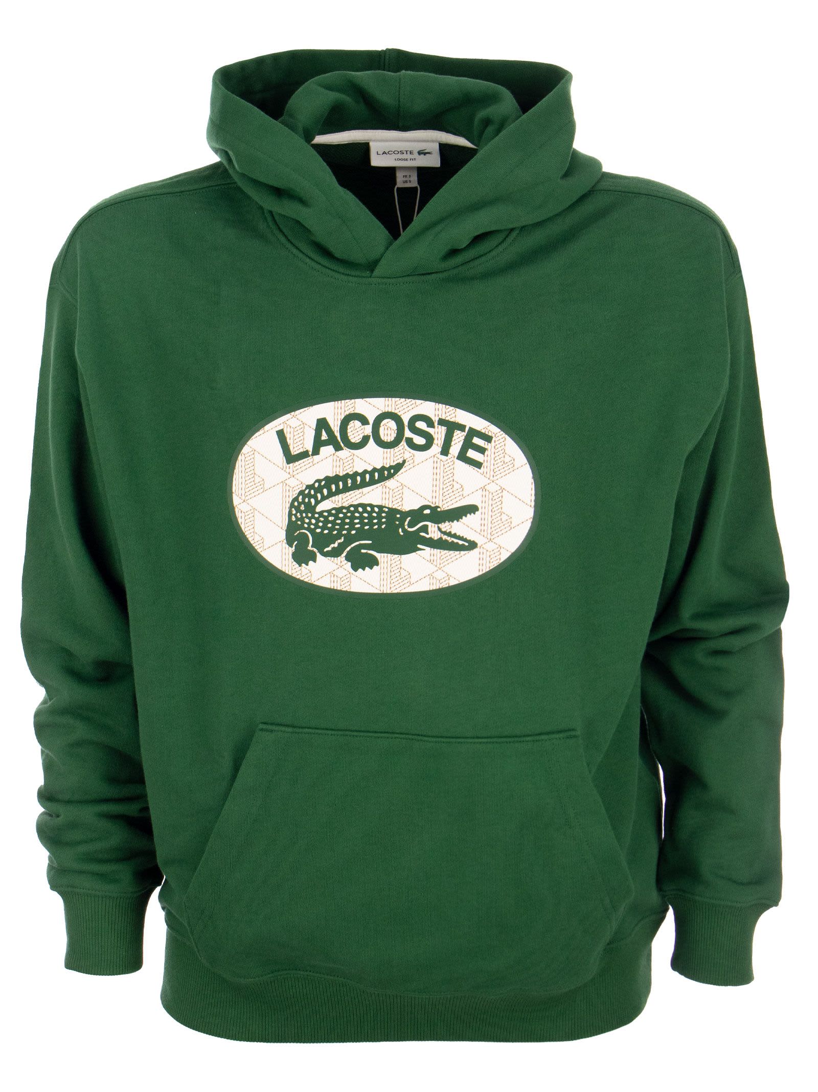 LACOSTE HOODIE WITH MONOGRAM