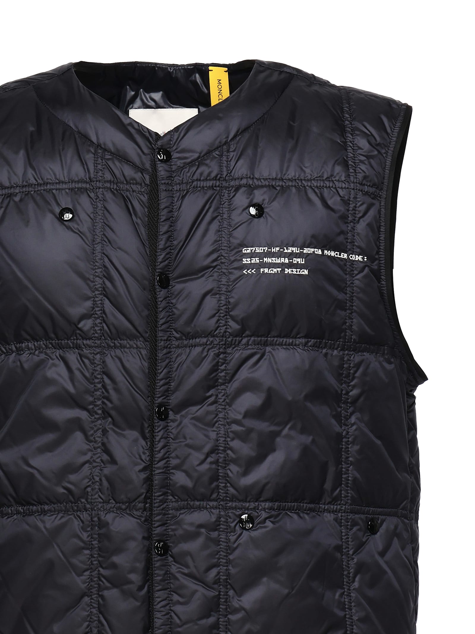 Shop Moncler X Frgmt Vaile Padded Vest In Blue