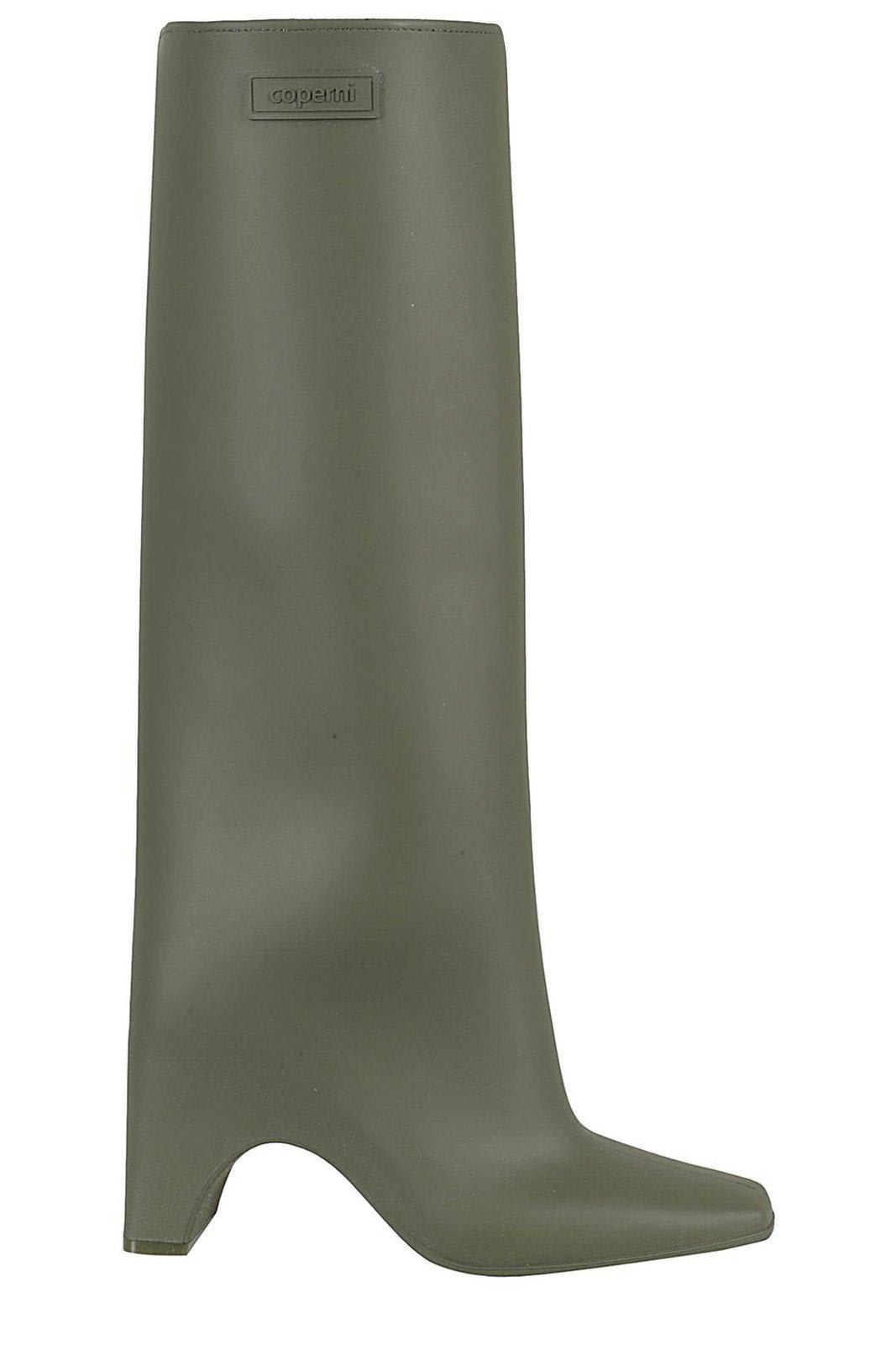 Shop Coperni Knee-high Bridge Boots In Green