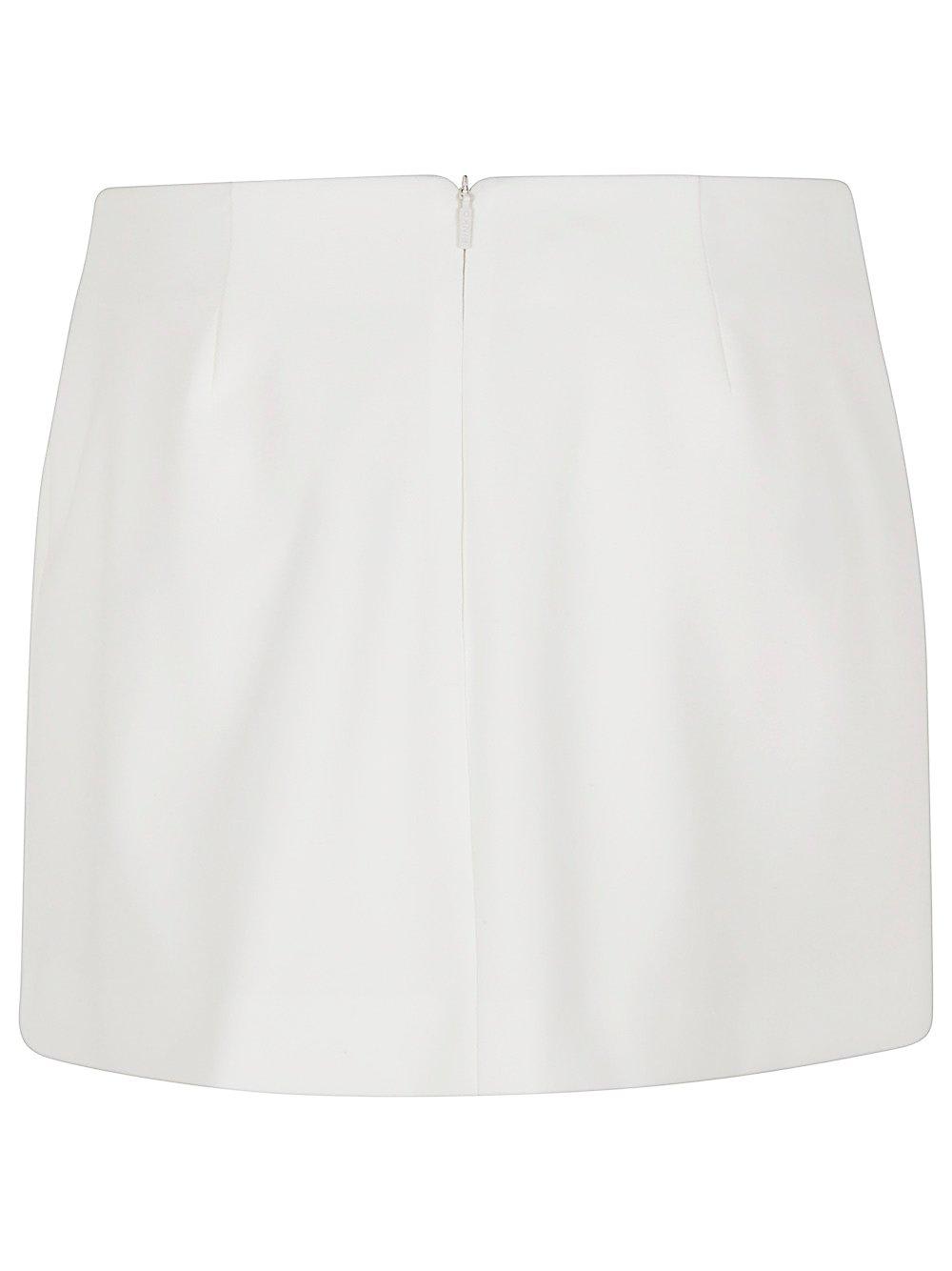 Shop Pinko Embellished Double-layer Mini Skirt In White