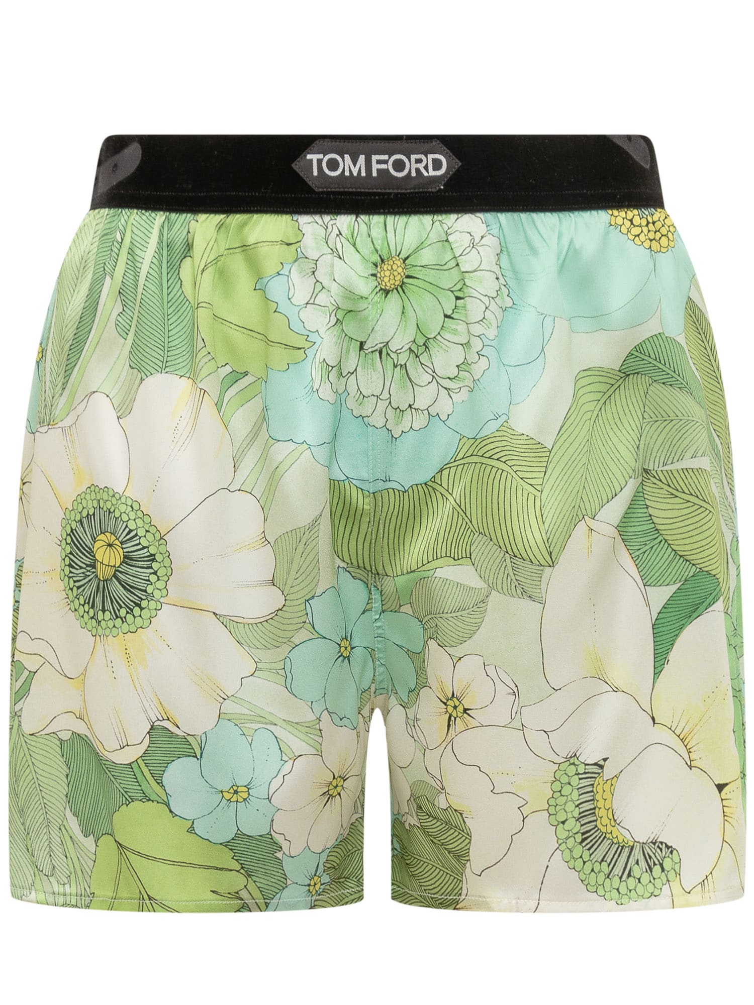 Shorts With Floral Decoration