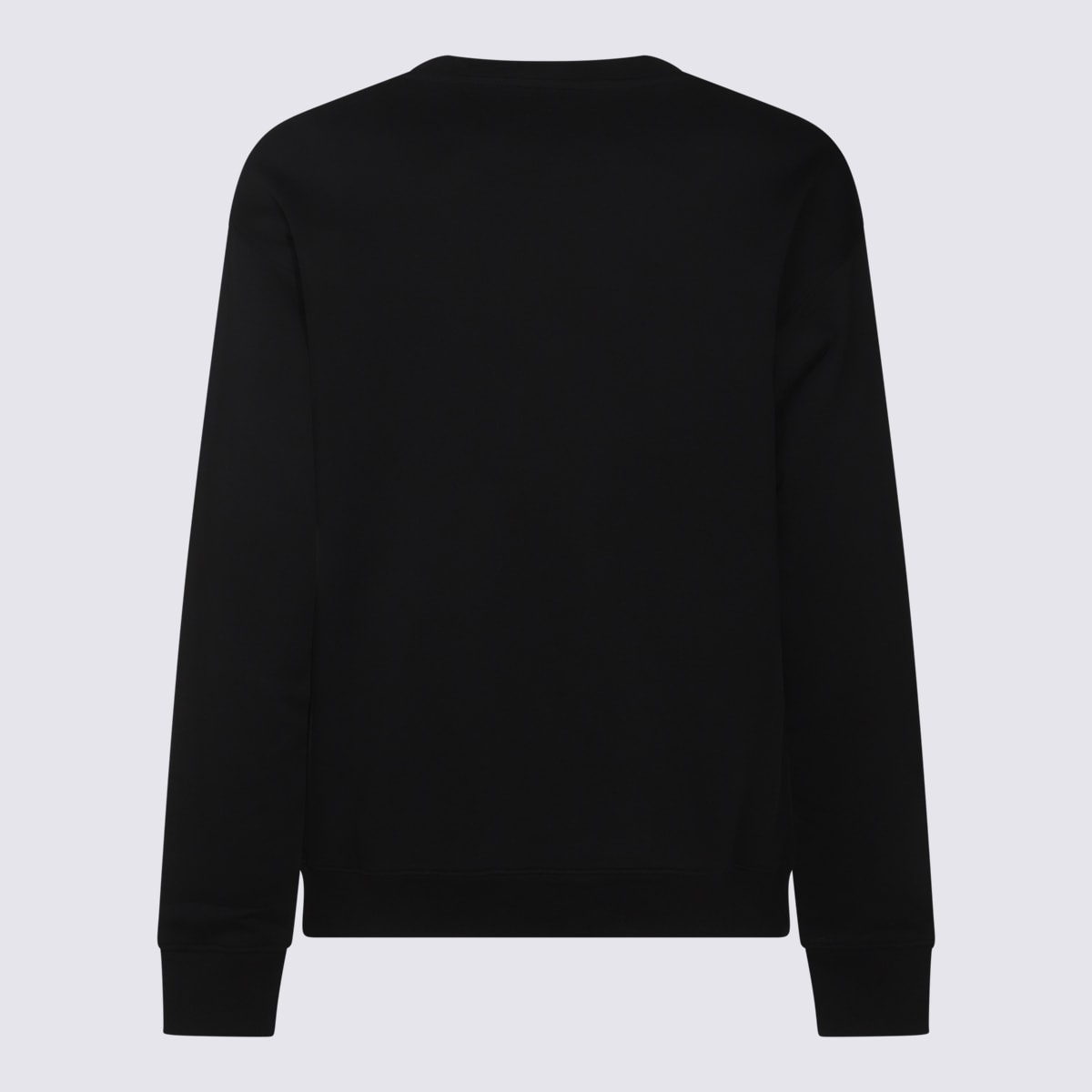 Shop Moschino Black Cotton Sweatshirt