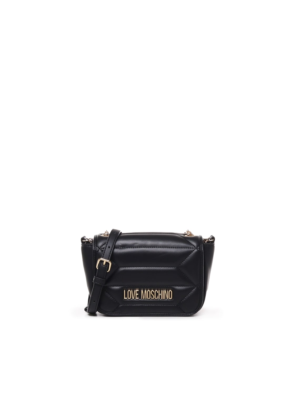 Love Moschino Shoulder Bag In Ecoleather In Black