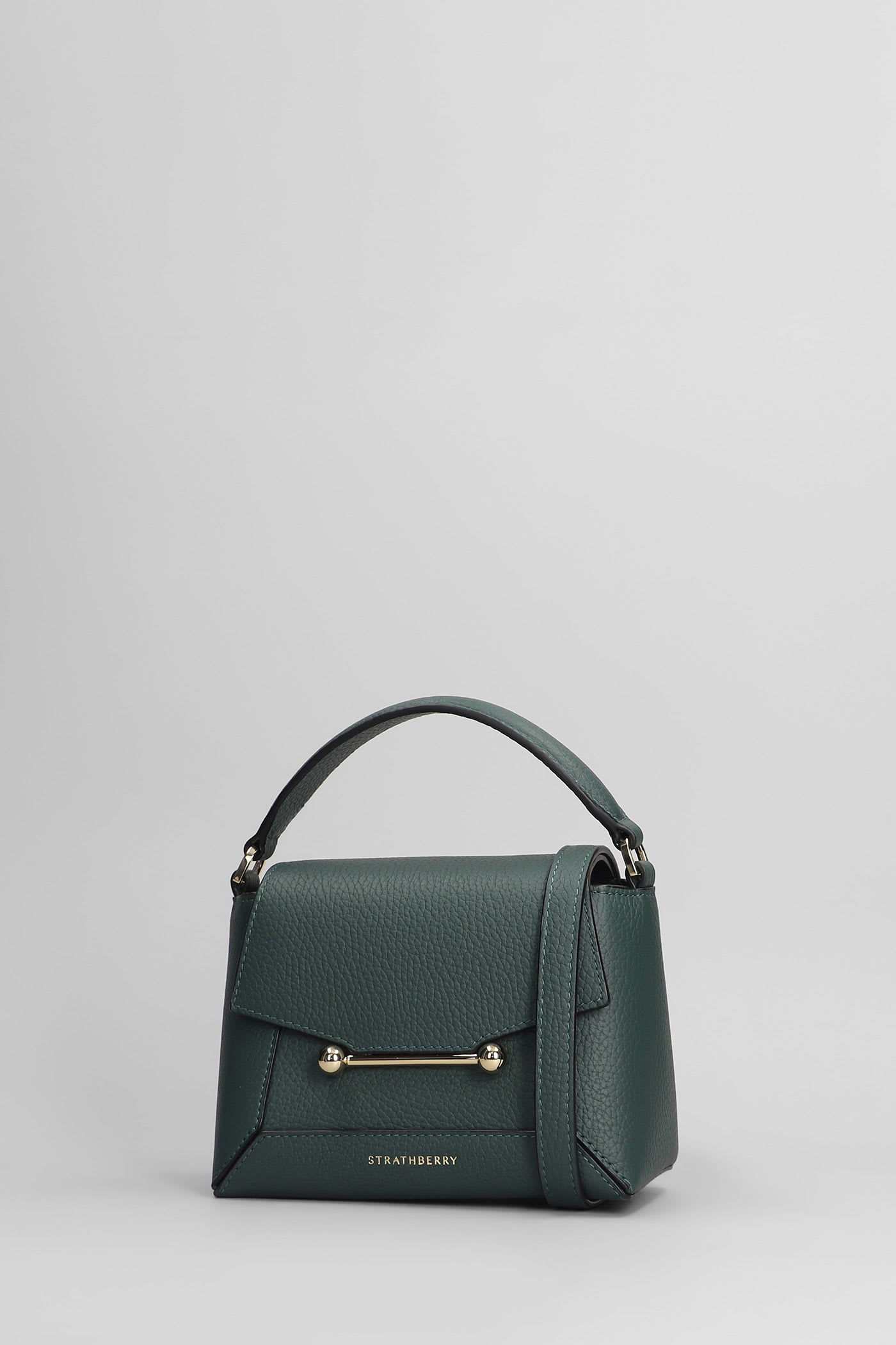 Strathberry Mosaic Shoulder Bag In Green Leather In Green