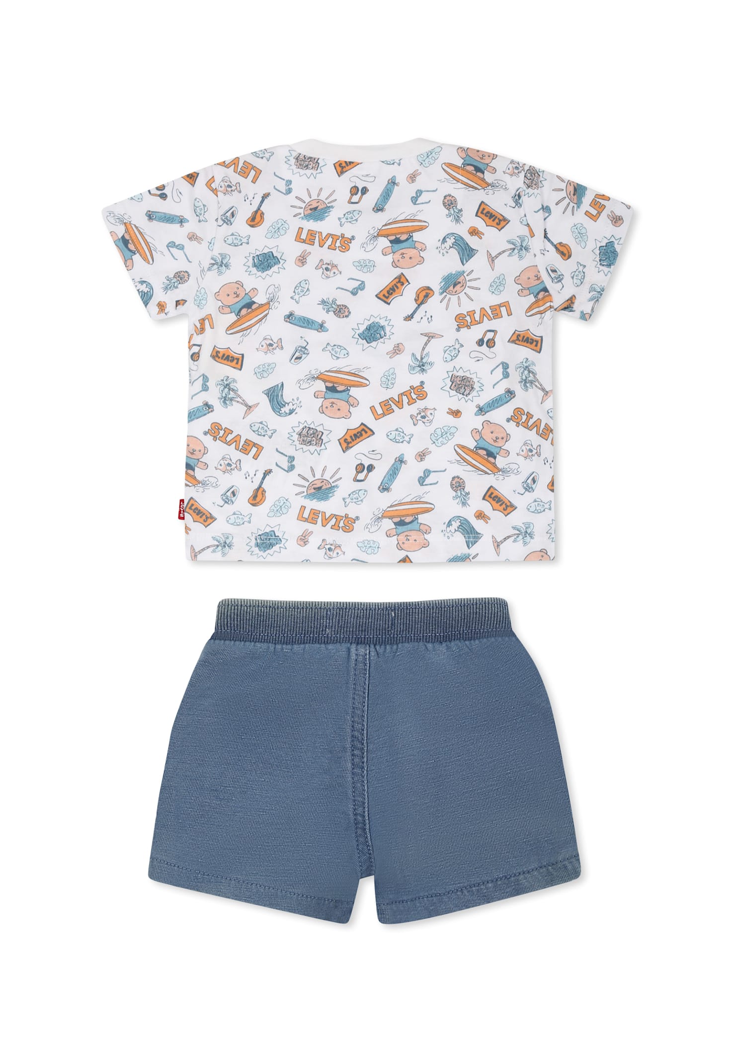 Levi's Blue Suit For Baby Boy With Bear In Light Blue