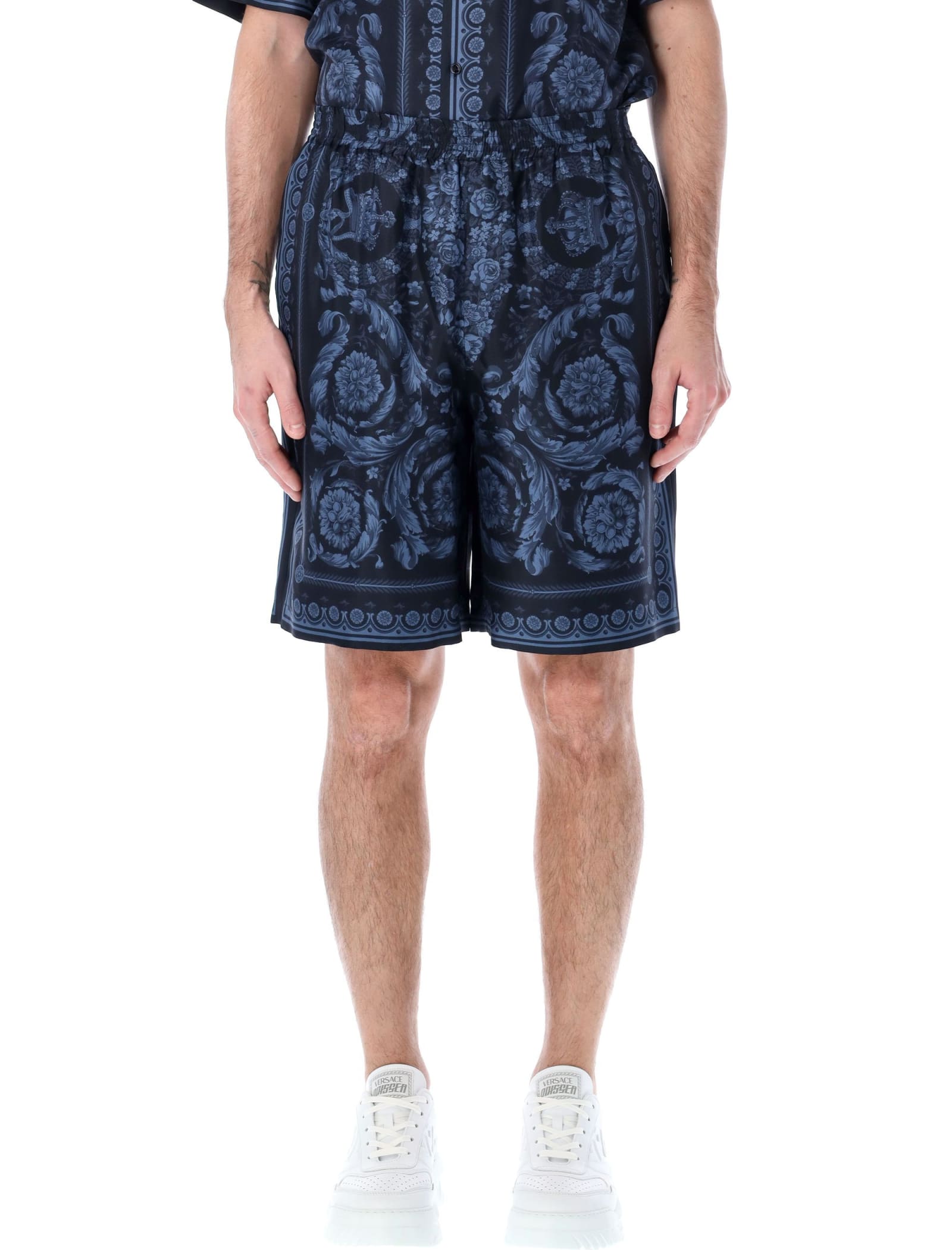 VERSACE BAROCCO SILK SHORTS