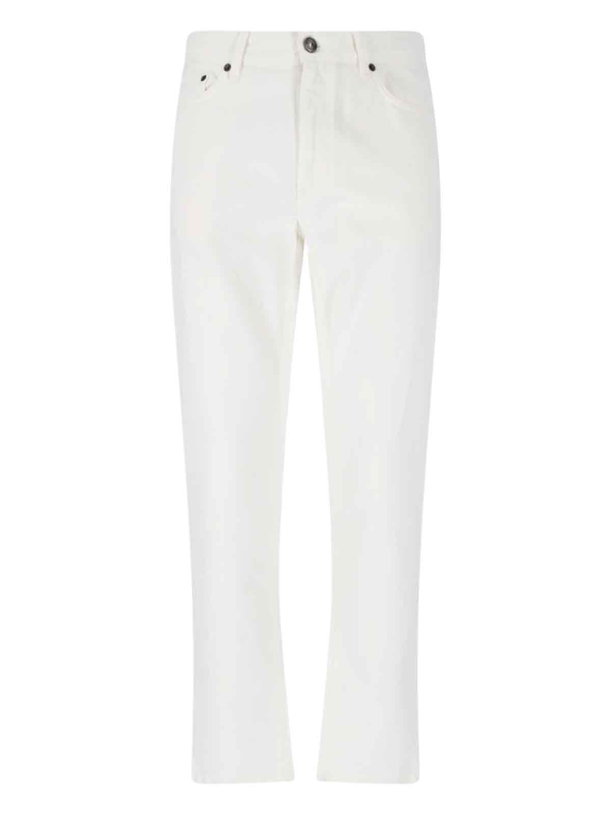 Zegna White Rinse-washed Stretch Cotton Roccia Jeans In White