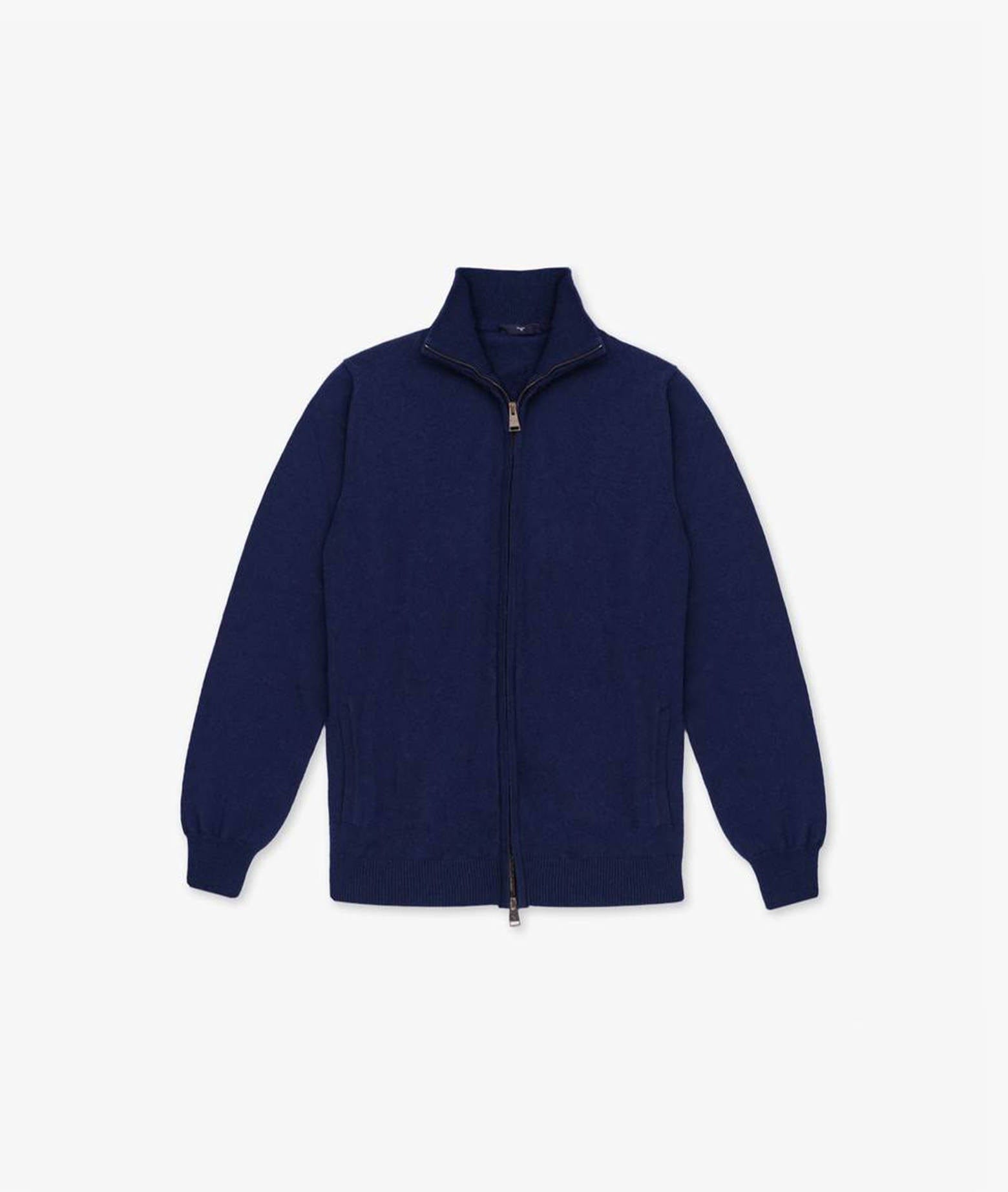 Larusmiani Cardigan Full Zip Warth Jacket In Blue