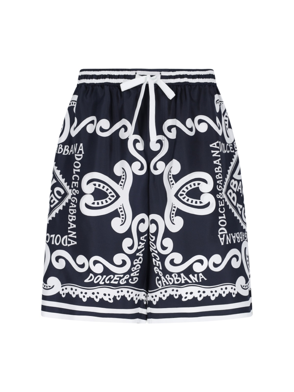 Dolce & Gabbana Stampa Marina Shorts In Blue