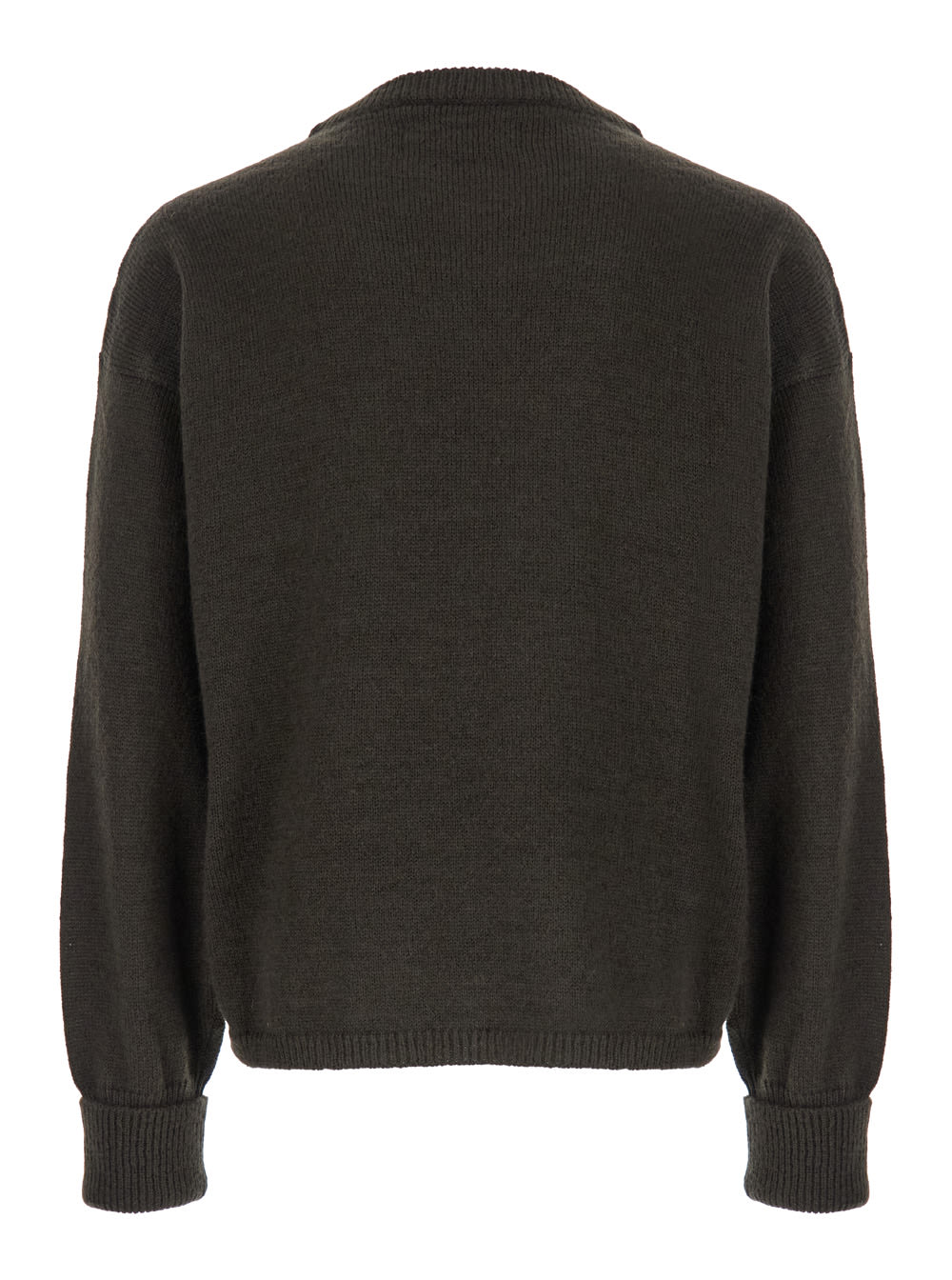 Shop Erl Unisex Hahahah Wool Mohair Sweater Knit In Black