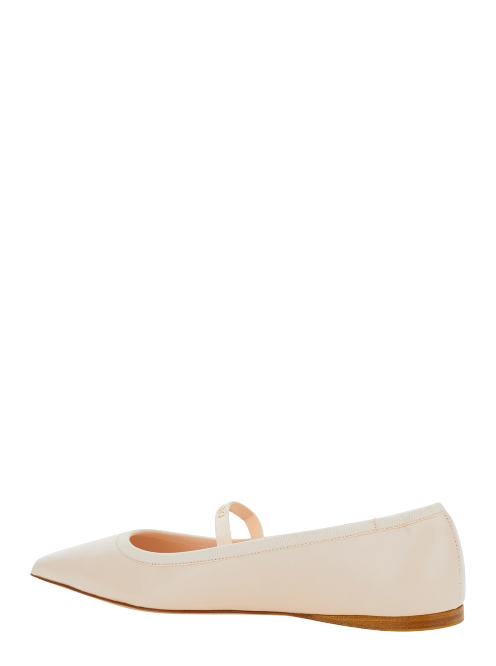 Ferragamo 'carice' Pink Ballerinas With Tie-ankle Laces In Leather Woman In Pink