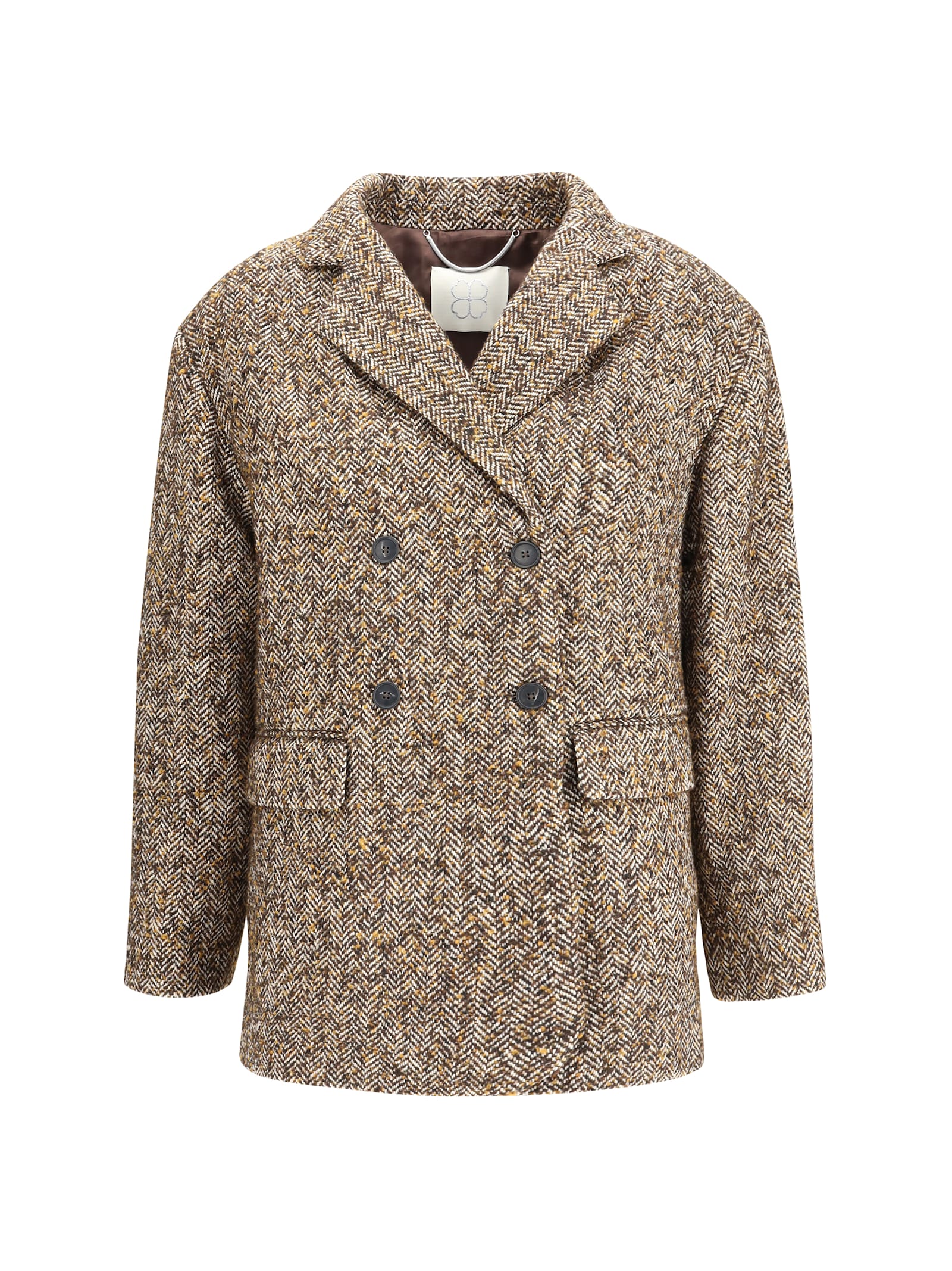 True Royal Vittoria Jacket In Tweed In Brown