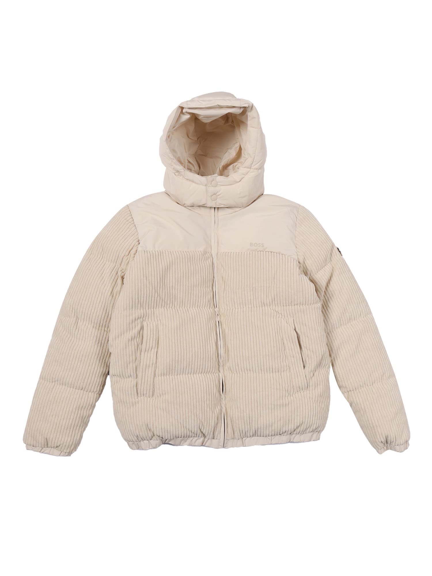 Hugo Boss Coat Boss Kids Color Beige In Neutral