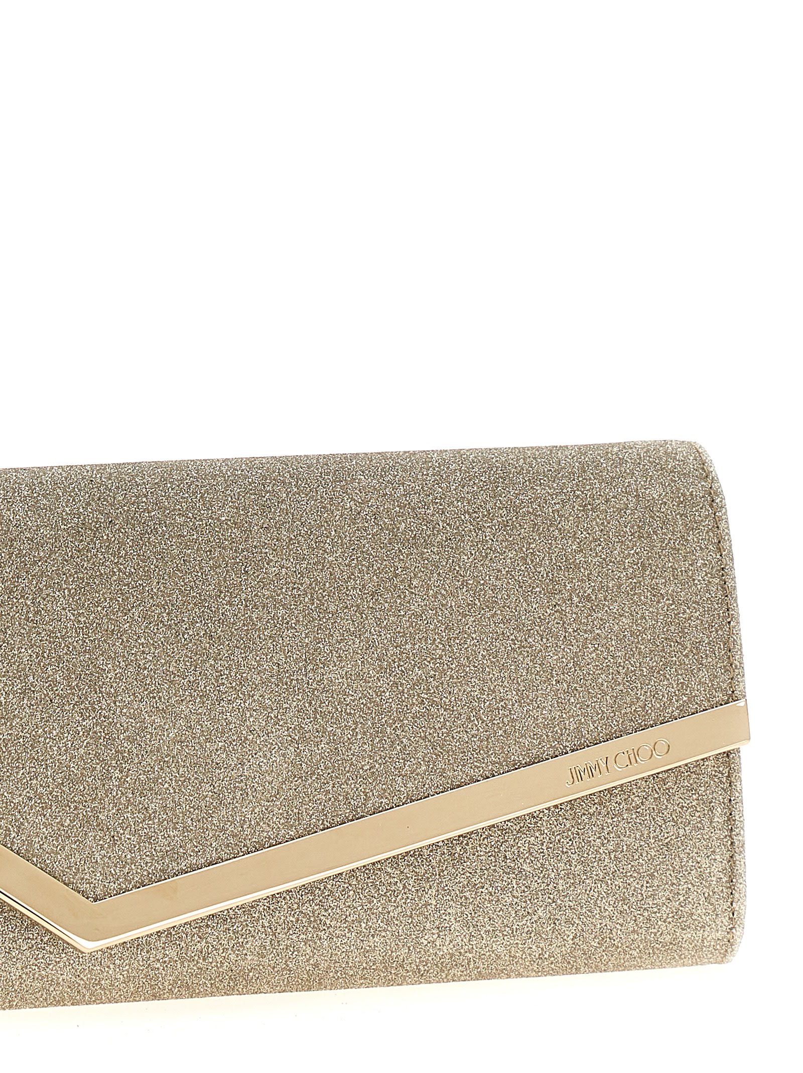 Shop Jimmy Choo Emmie Clutch In Grey