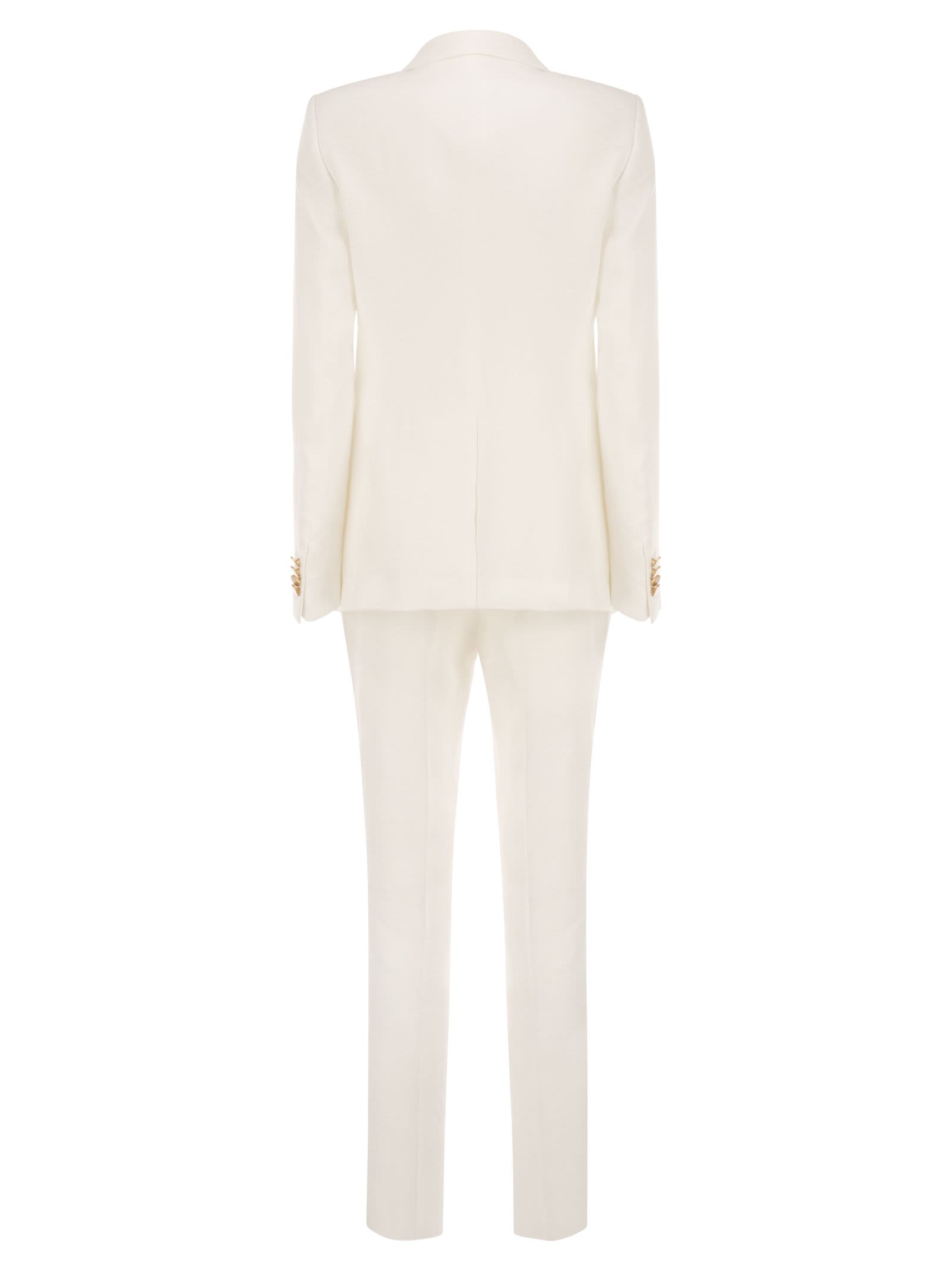 Shop Tagliatore Linen Suit In White