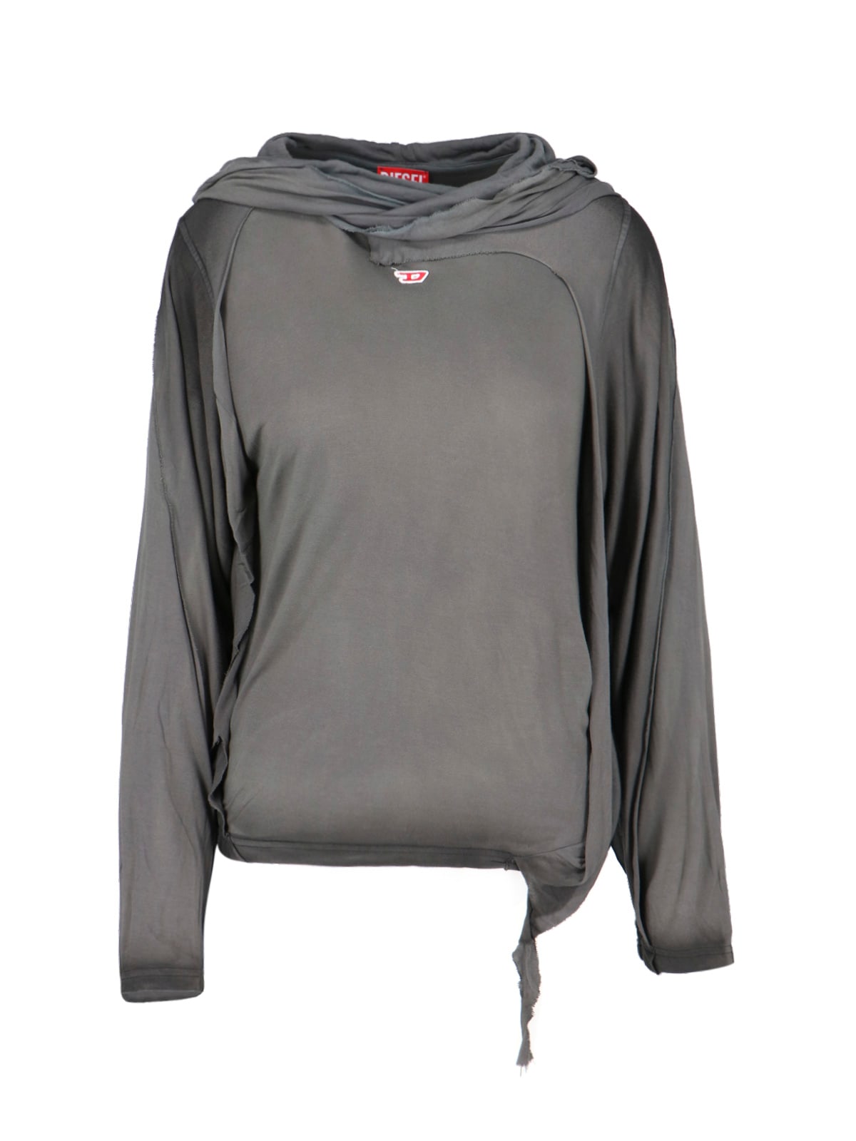 Shop Diesel T-ago Hoodie In Taupe