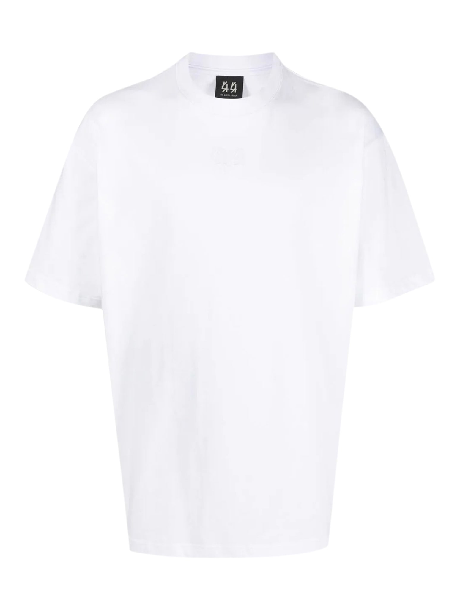 44 Label Group White T-shirt With Contrasting Logo On The Back In Solid Black Print