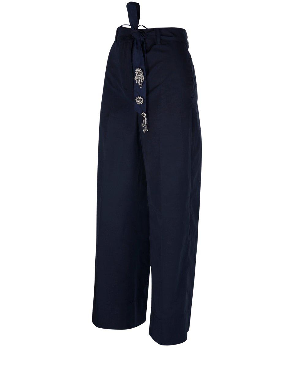 Shop 's Max Mara Belted Straight Leg Pants In Blu