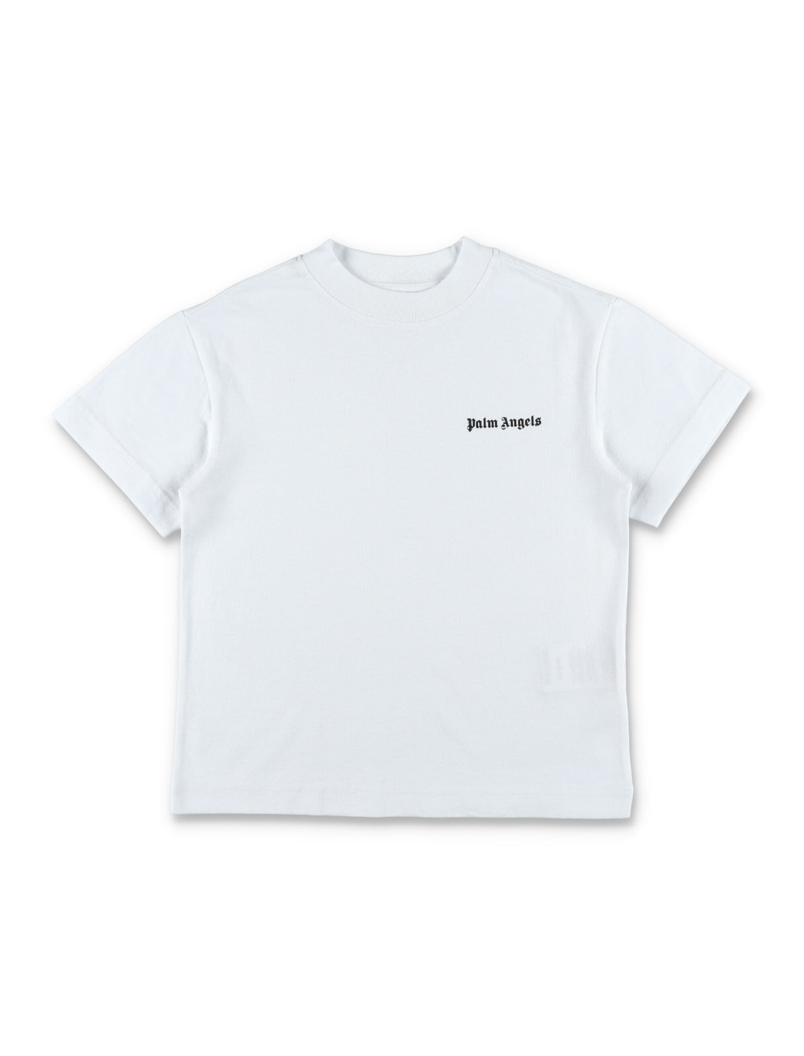 Shop Palm Angels Basic T-shirt In White Blac