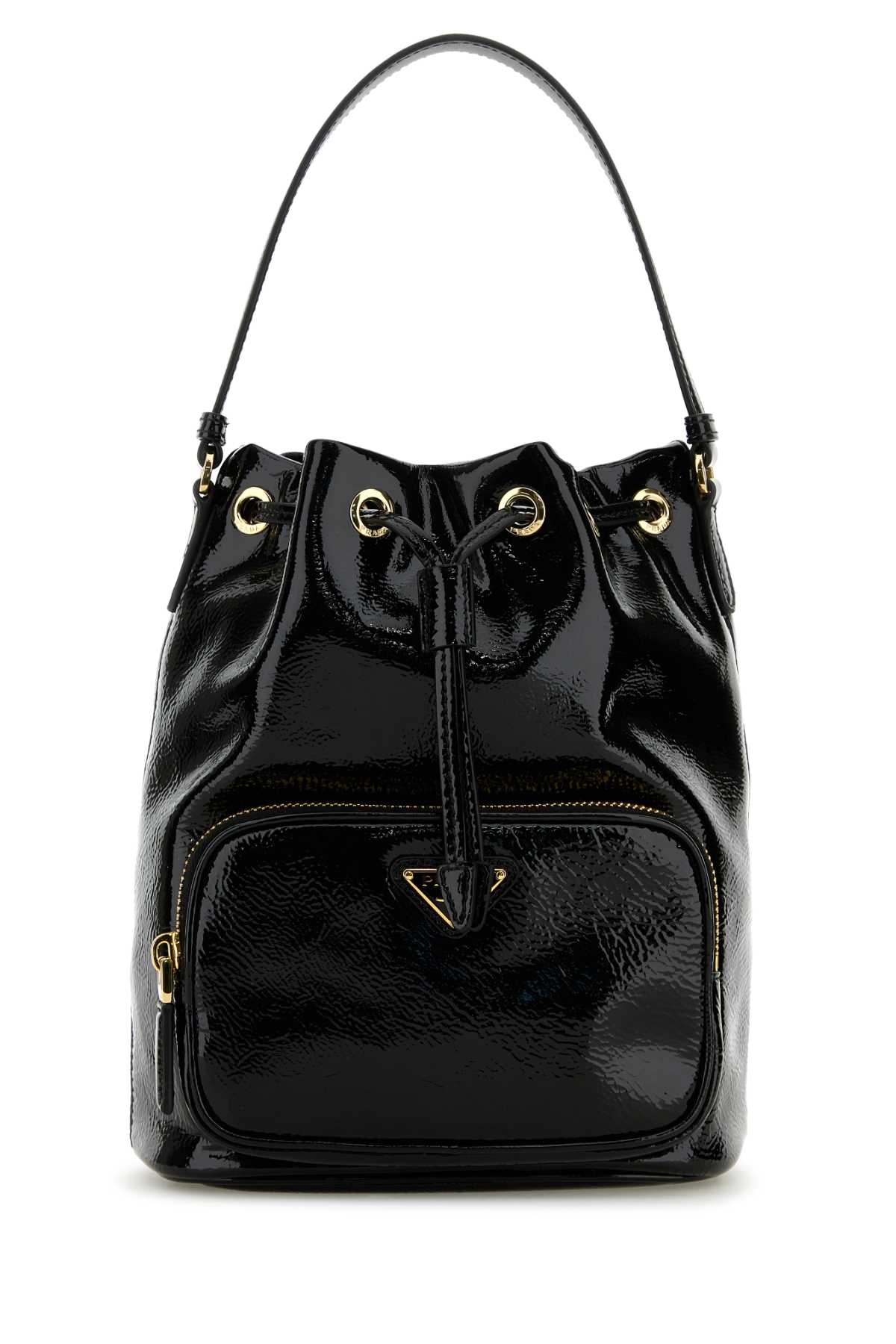 Black Naplak Duet Bucket Bag