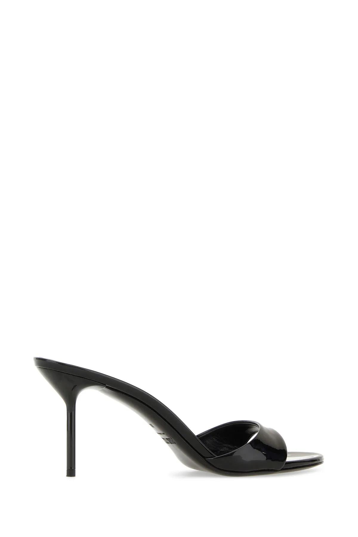 Shop Paris Texas Black Leather Lidia Mules