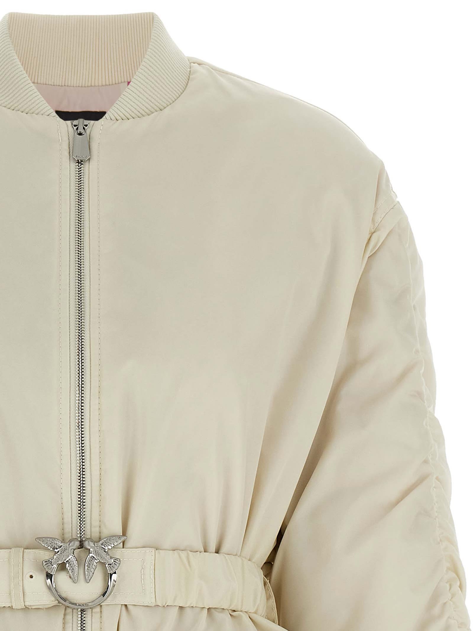 Pinko Bacon Bomber Jacket In Neutral