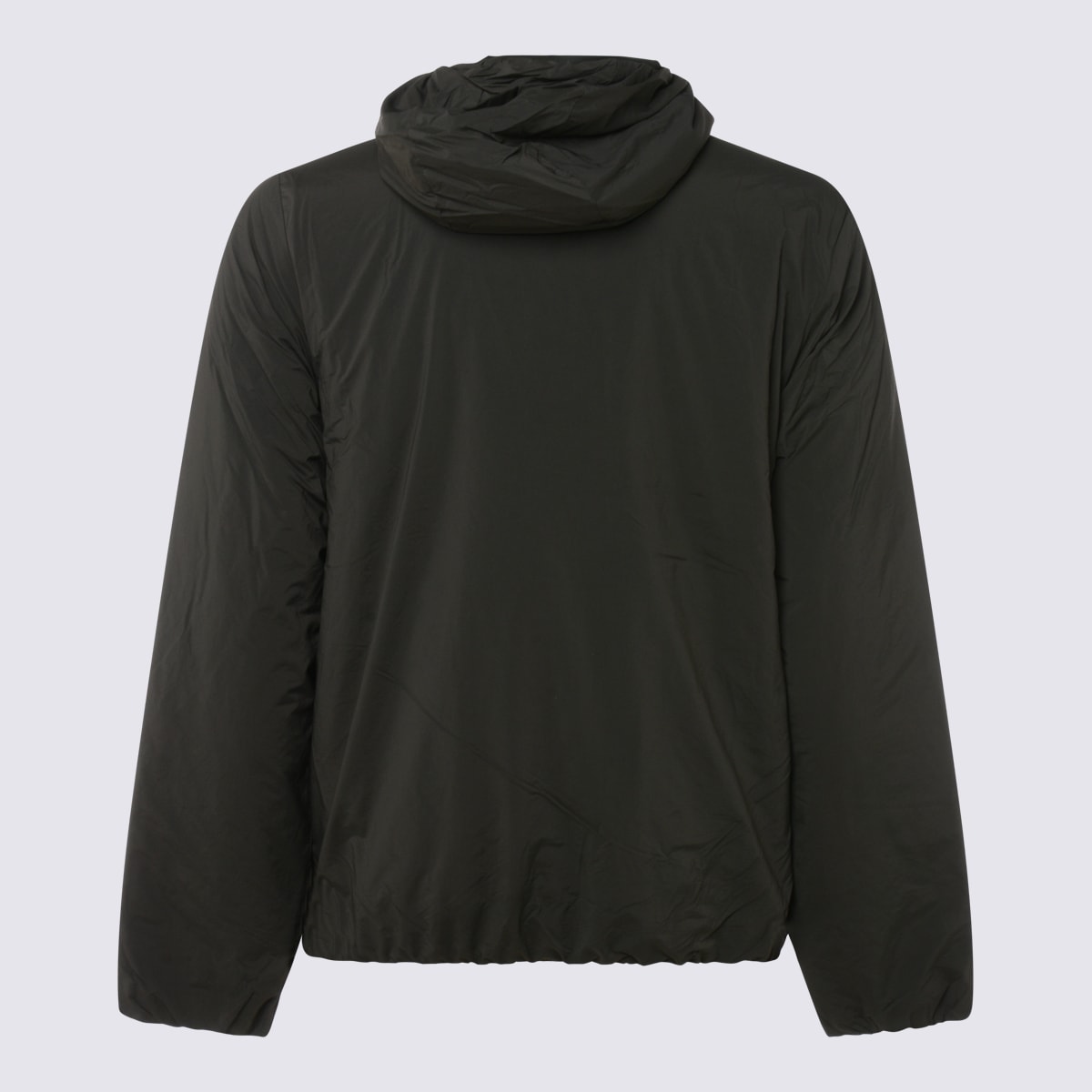 K-way Green Nylon Jack Plain Casual Jacket In Green