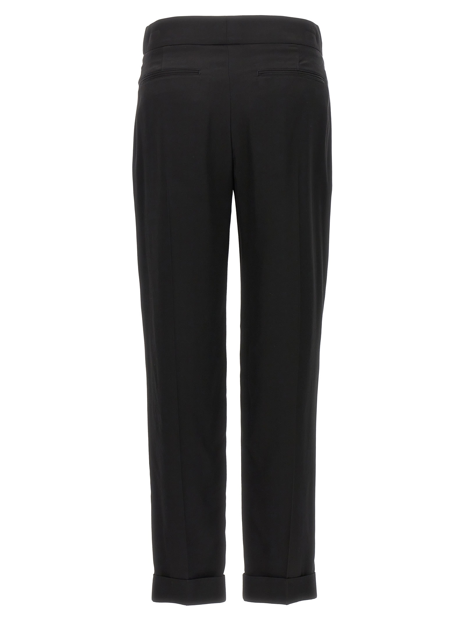 Tom Ford Metal Bar Detailed Straight-leg Pants In Black