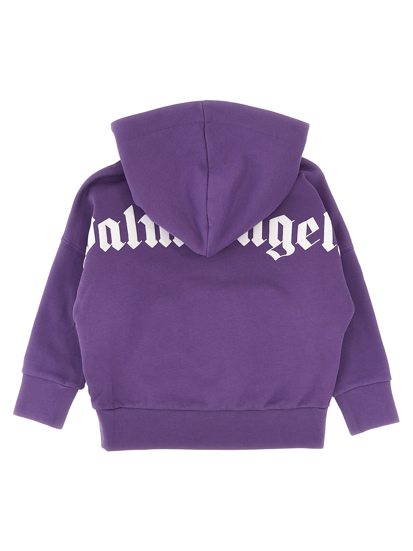 Shop Palm Angels Classic Overlogo Hoodie In Purple