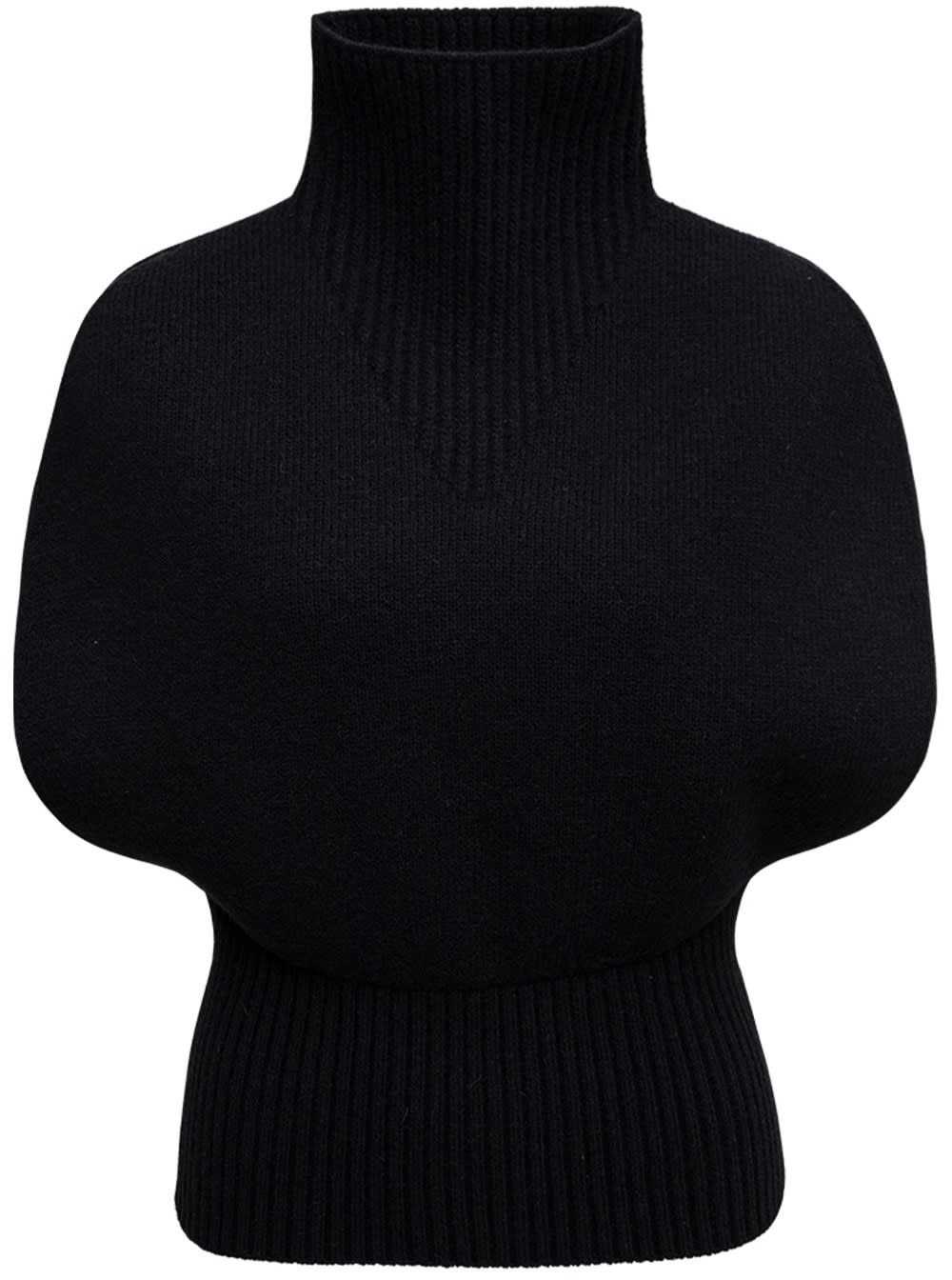 Bottega Veneta Medium Weight Shetland Sweater In Black